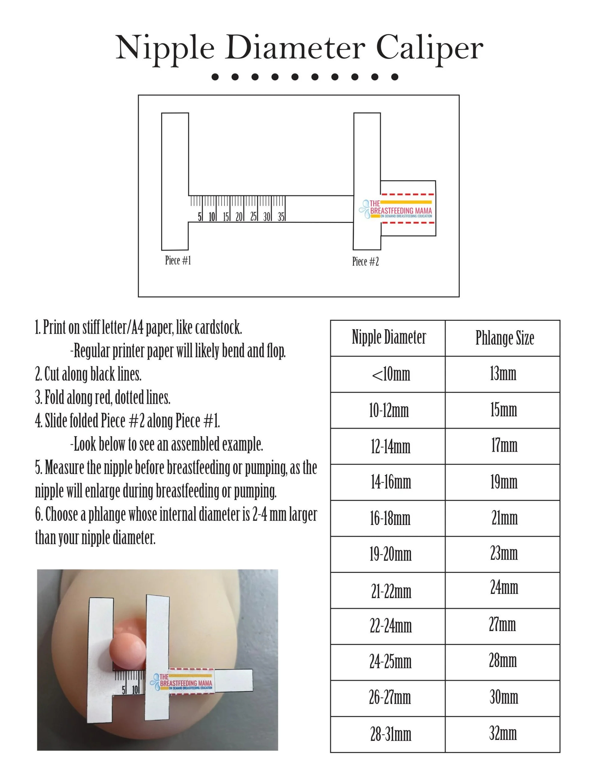 How To Measure Flange Size + Free Printable Ruler — The for Spectra Flange Size Chart Printable