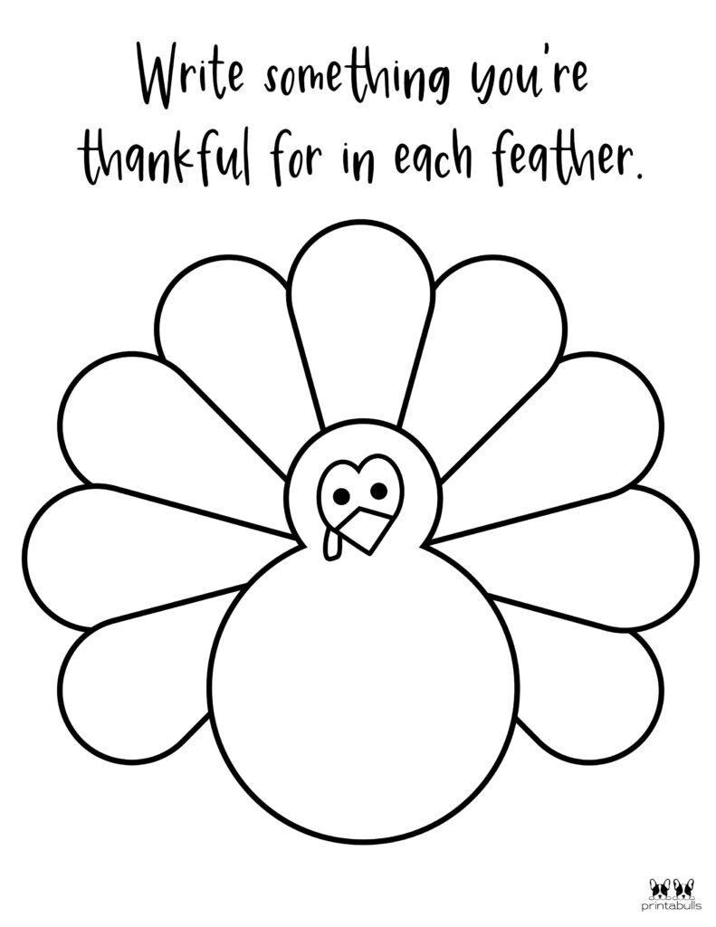 I Am Thankful For' Printables - 10 Unique Worksheets | Printabulls for I Am Thankful For Printable