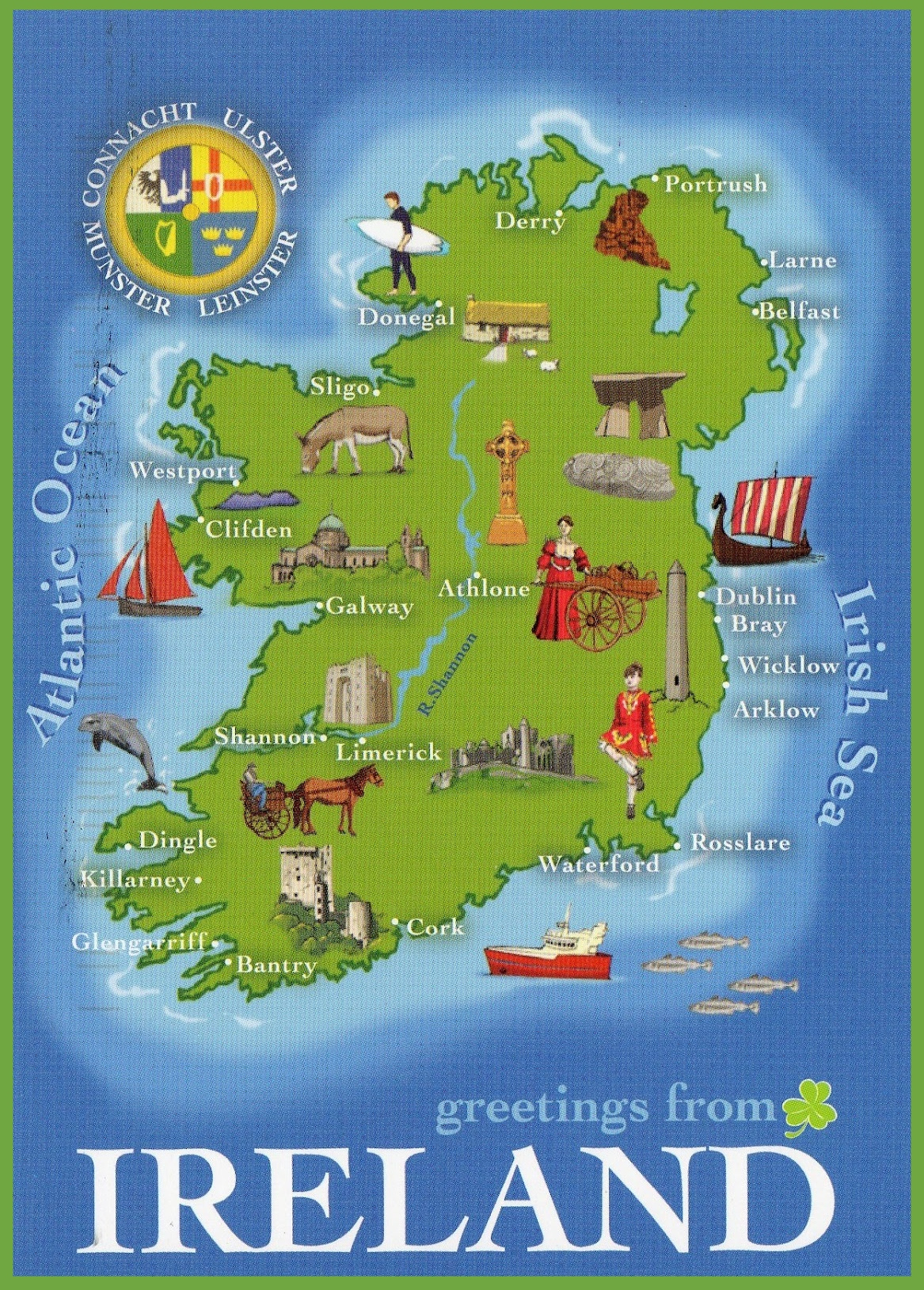 Ireland Tourist Map - Ontheworldmap for Tourist Map Of Ireland Printable