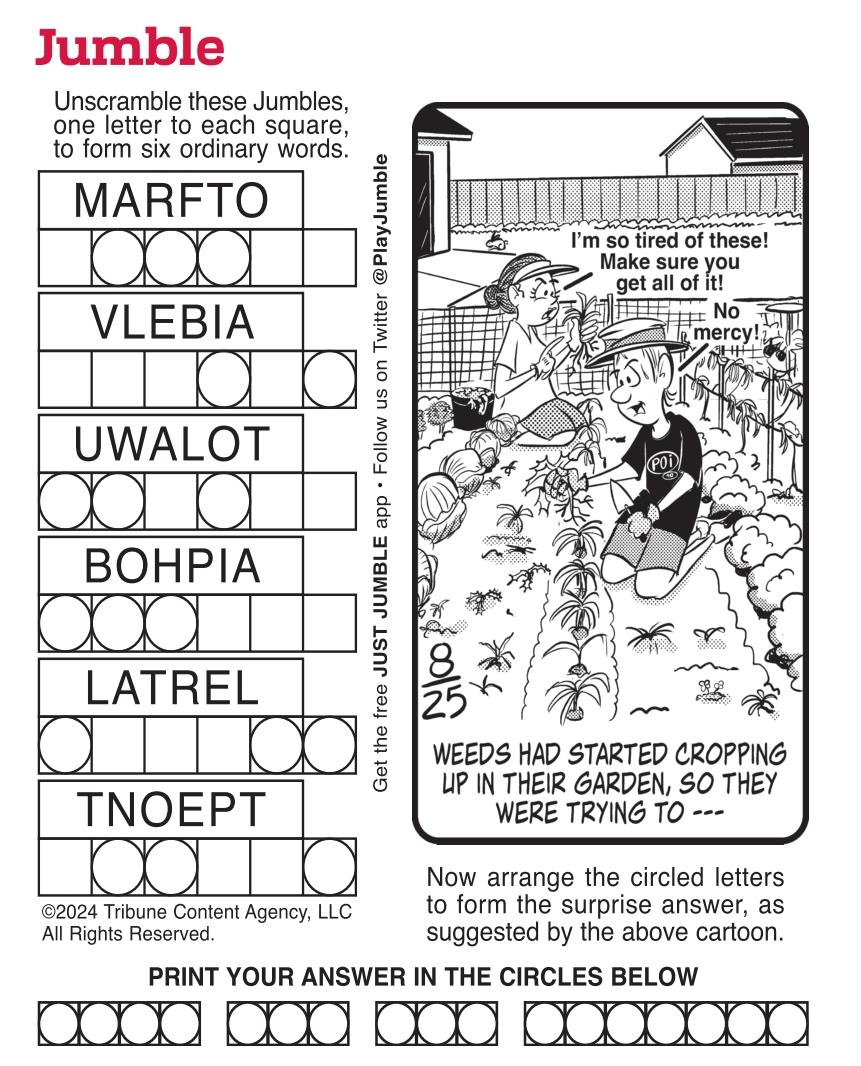 Jumble - Puzzles intended for Printable Jumble Puzzle For Today