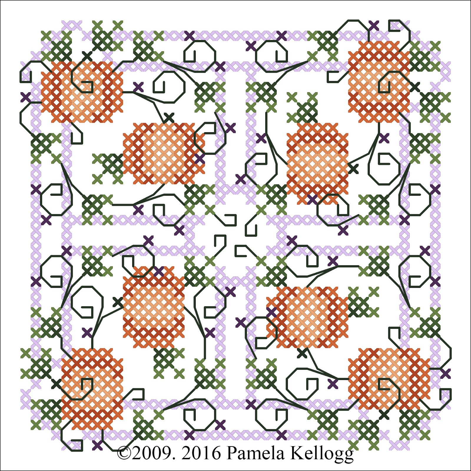 Kitty And Me Designs: Autumn Cross Stitch Freebie regarding Printable Counted Cross Stitch Patterns