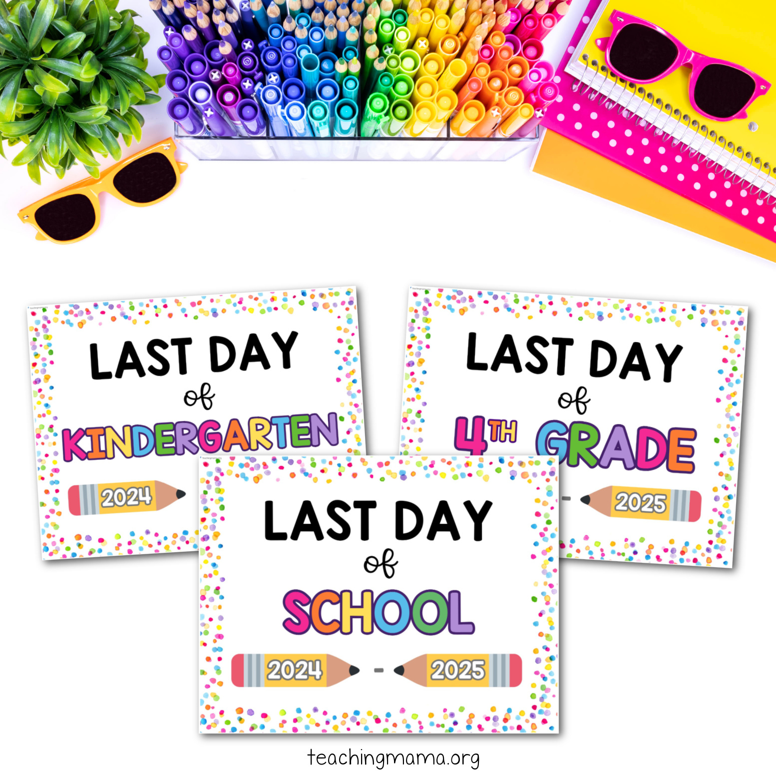 Last Day Of School Signs Free Printable - Teaching Mama with Last Day of School Free Printable