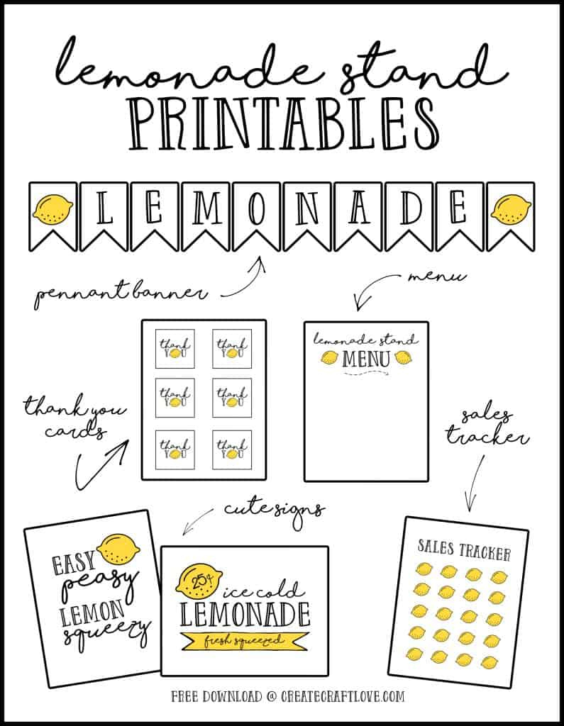 Lemonade Stand Printables | Kid'S Summer Boredom Buster - in Lemonade Stand Signs Free Printable