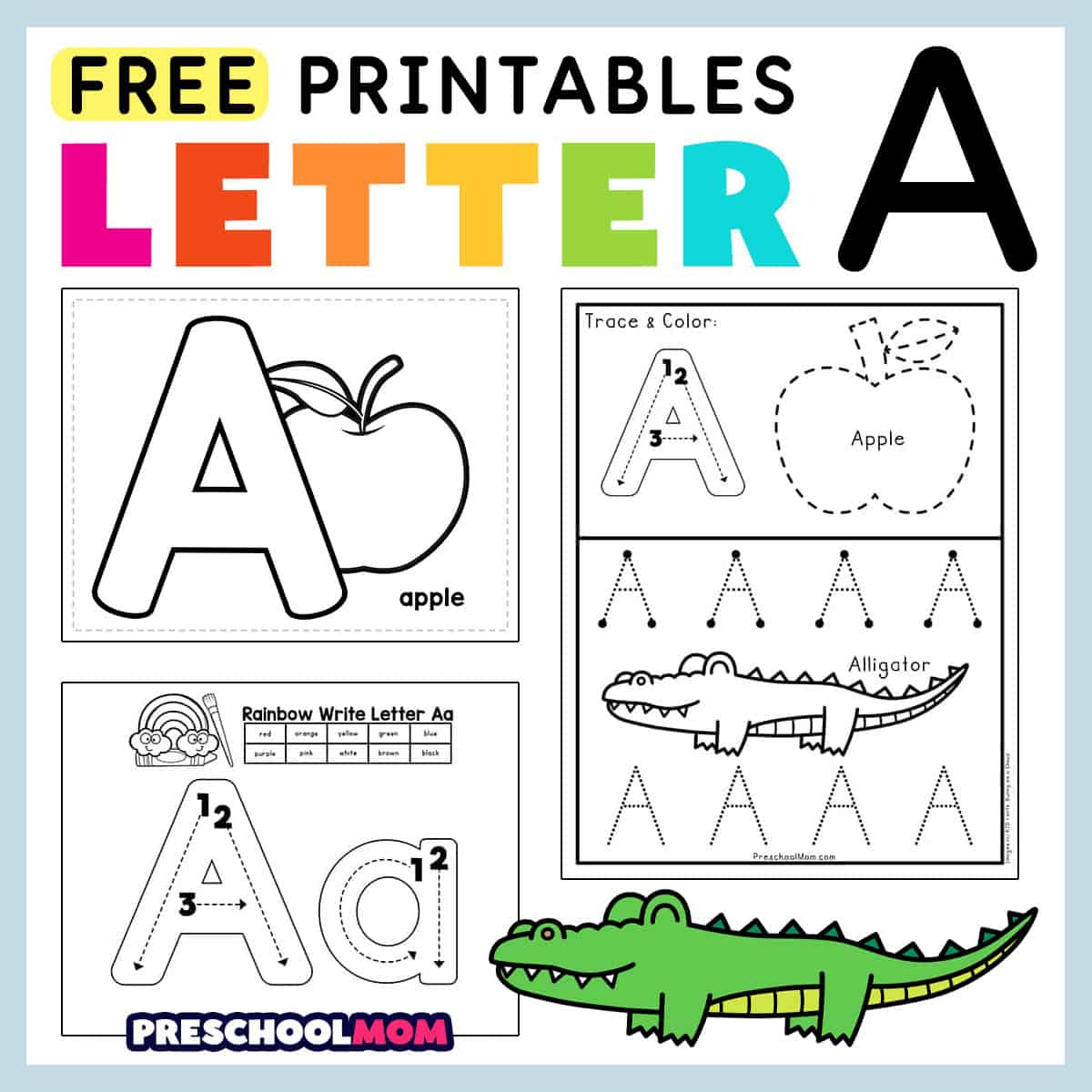 Letter A Preschool Printables - Preschool Mom regarding Free Printable A Worksheets For Preschoolers