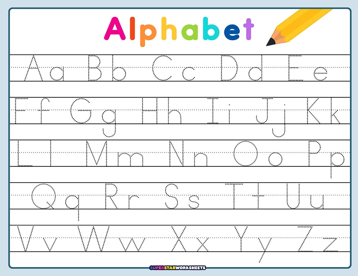 Letter Tracing Worksheets - Superstar Worksheets in Free Printable Letter Tracing Worksheets