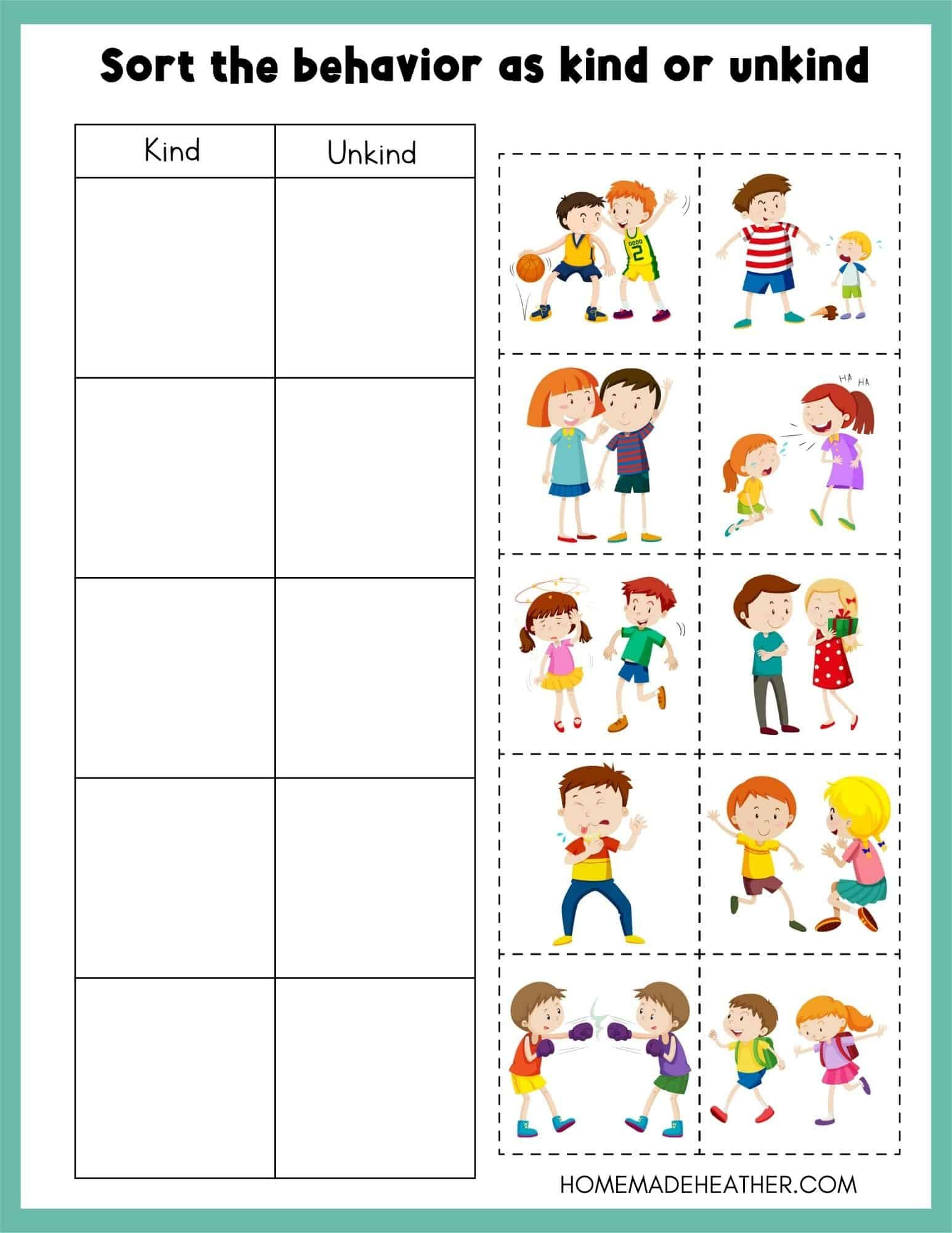 Manners, Kindness And Friendship Activities inside Kindness Activity For Kindergarten Printable