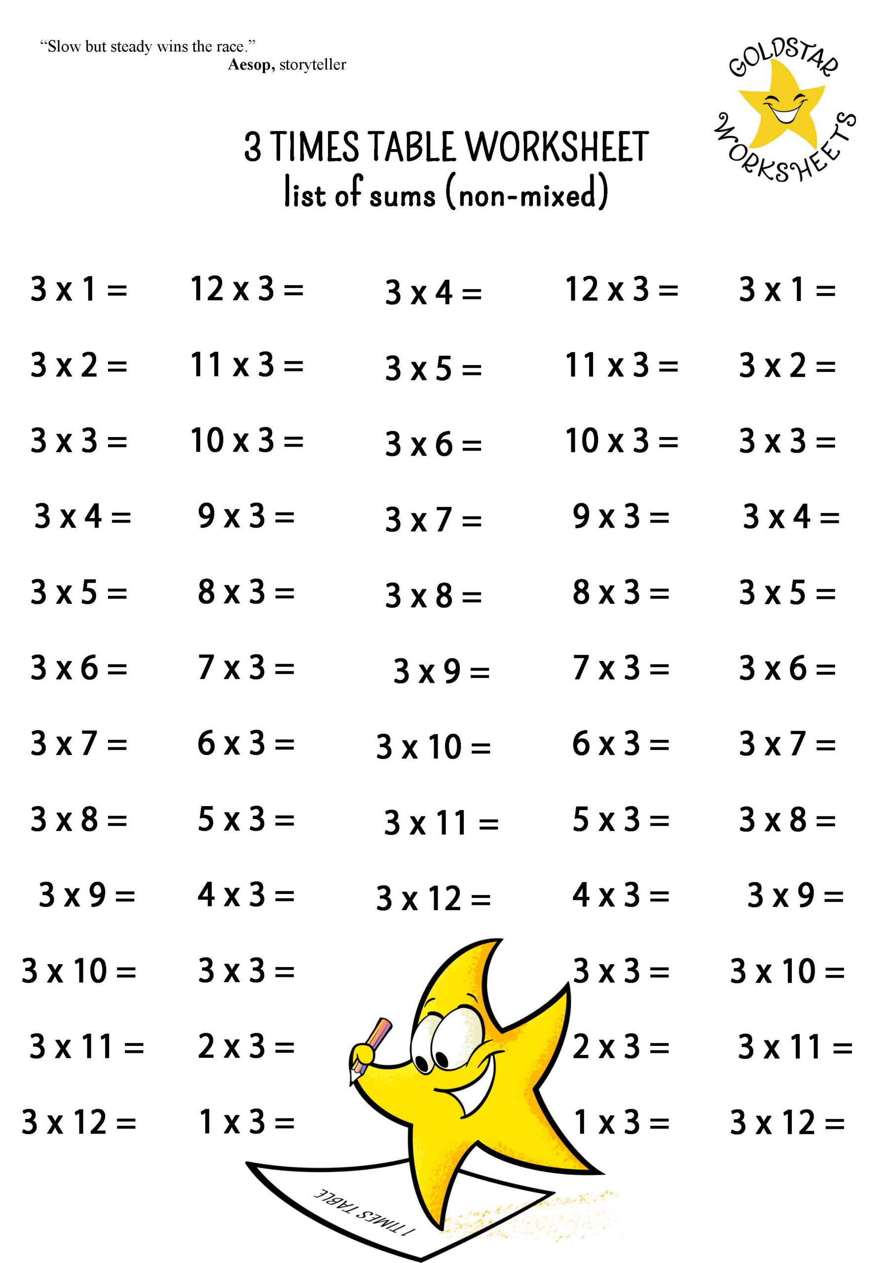 Master Multiplication With Fun & Free Printable Times Table Worksheets pertaining to Printable Times Table Practice Sheets