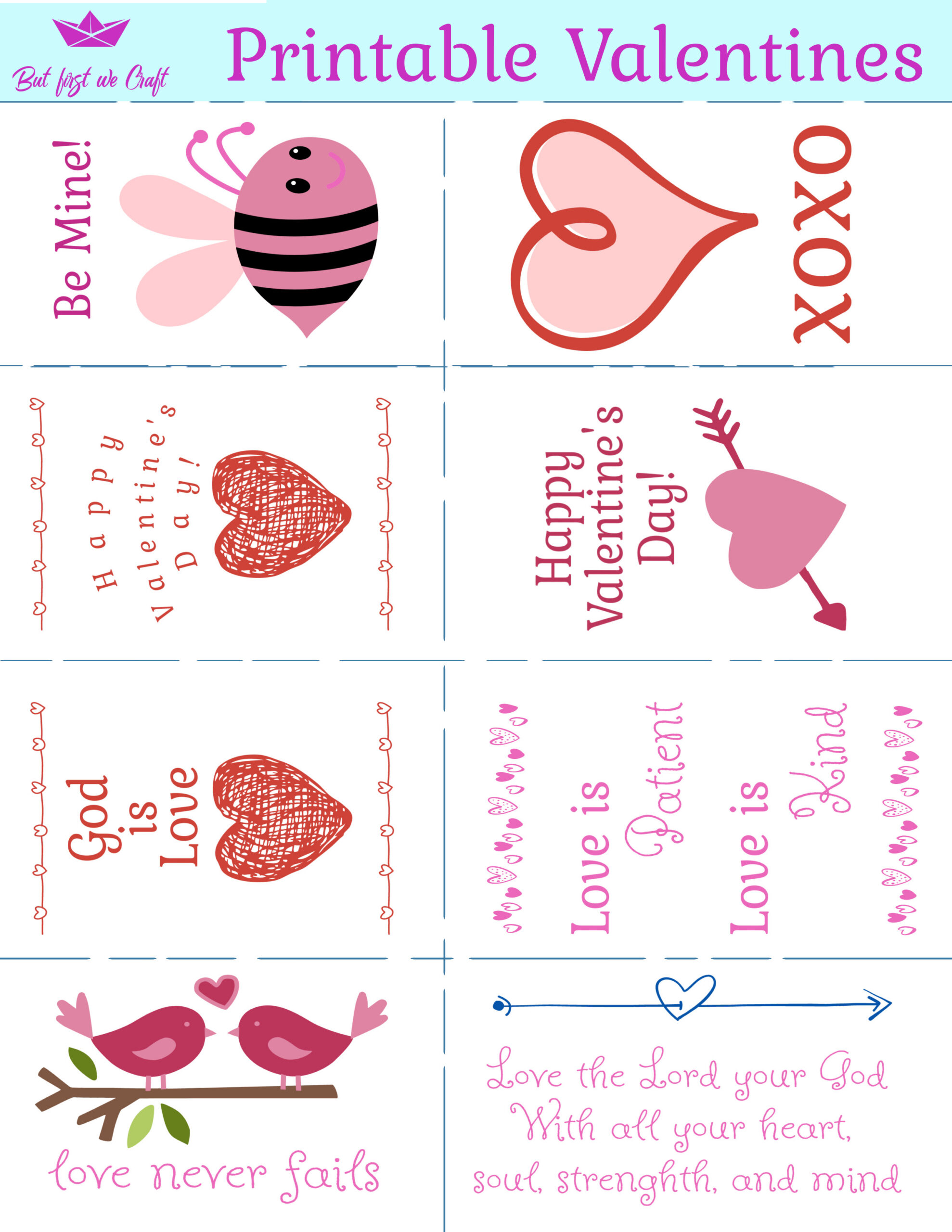 New Free Printable Valentine&amp;#039;S Day Cards For Kids – But First We Craft regarding Free Printable Valentines Day Card