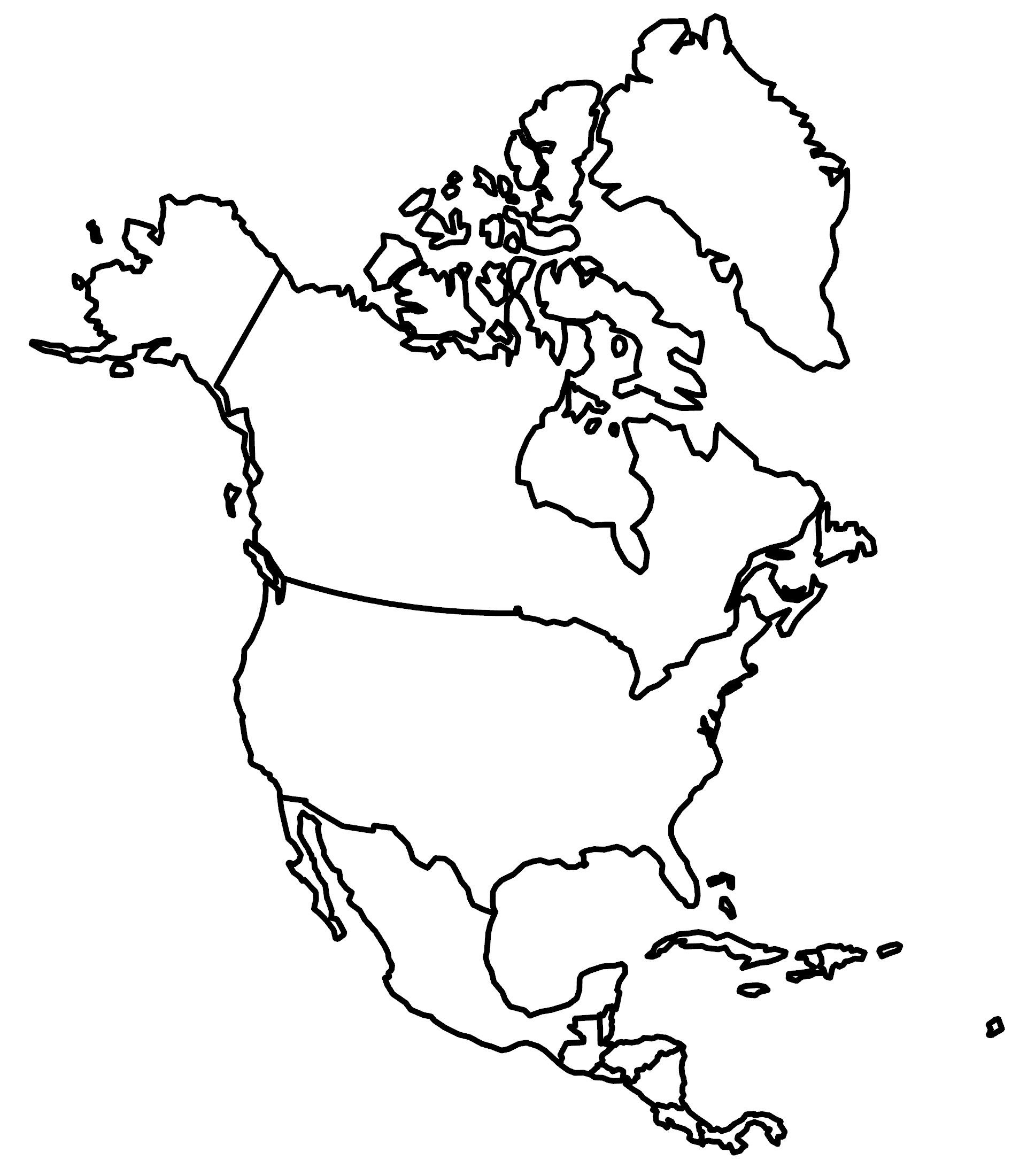 North America Blank Map And Country Outlines - Gis Geography with regard to North America Continent Map Printable