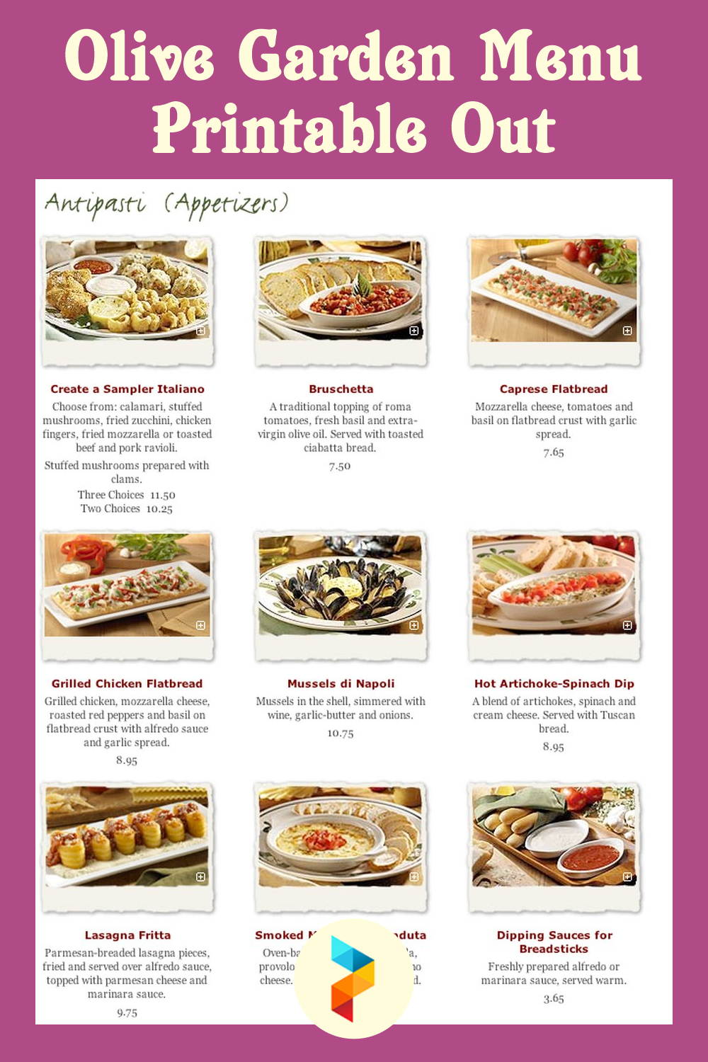 Olive Garden Menu Out - 10 Free Pdf Printables | Printablee within Olive Garden Lunch Menu Printable