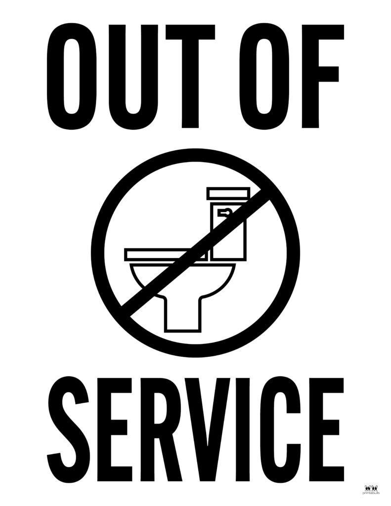Out Of Service Signs - 25 Free Printables | Printabulls throughout Out Of Service Sign Printable