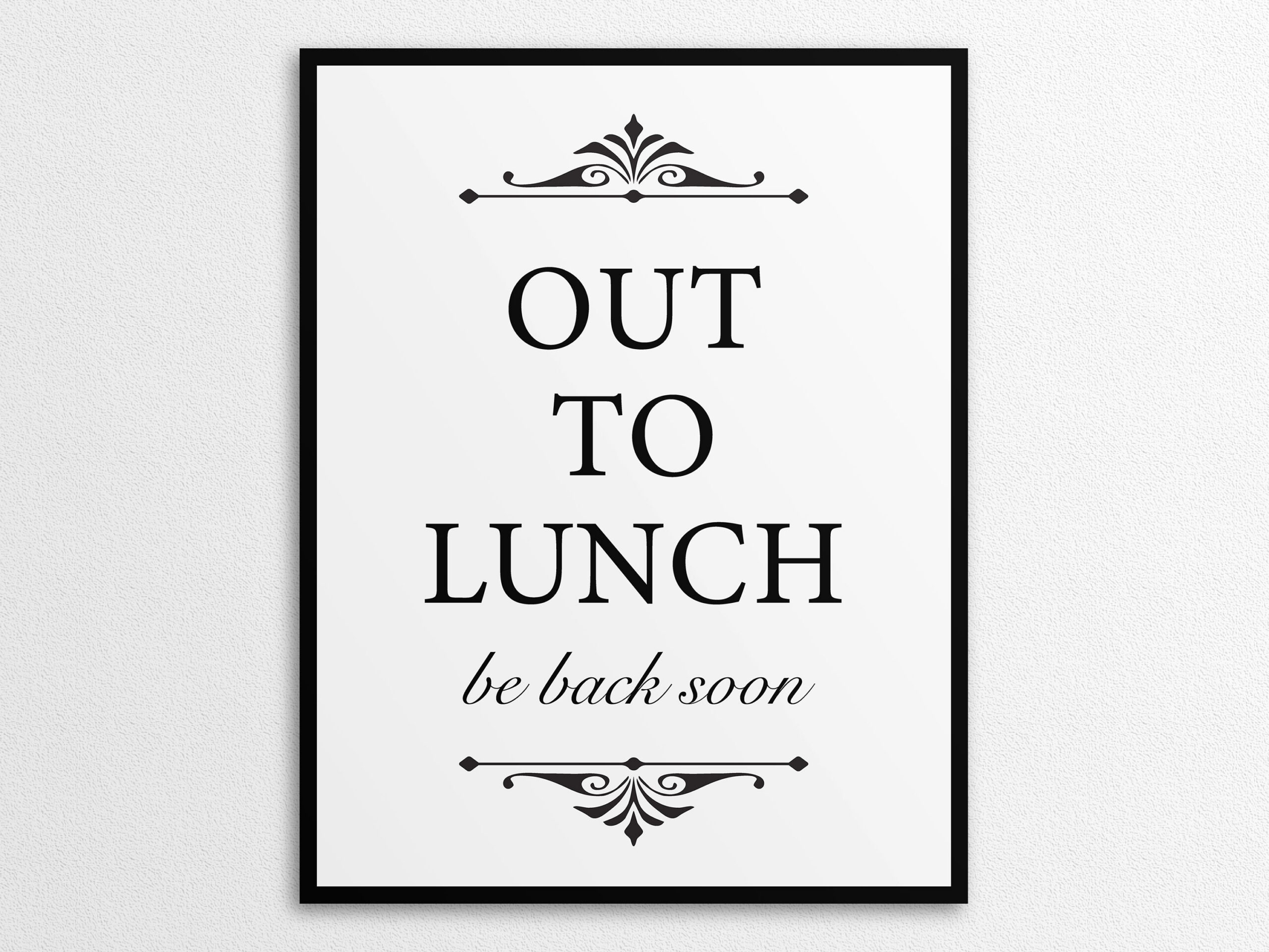 Out To Lunch Schild In A4 Zum Ausdrucken, Sofort Download ""Out To intended for Out To Lunch Printable Sign