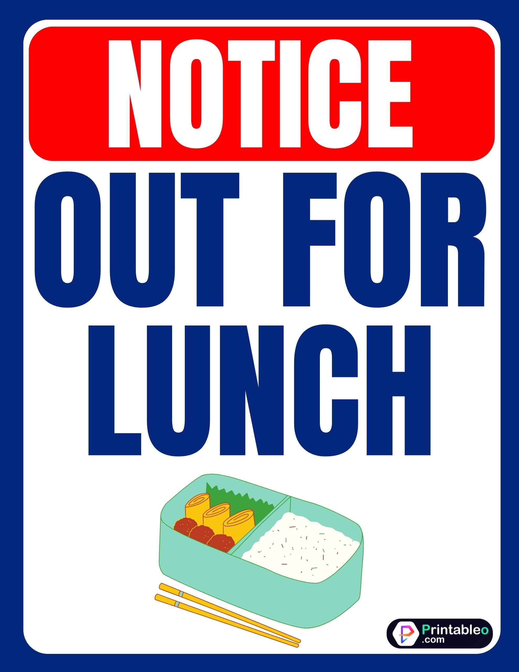 Out To Lunch Sign Printable - Printable Party Favors in Out to Lunch Printable Sign