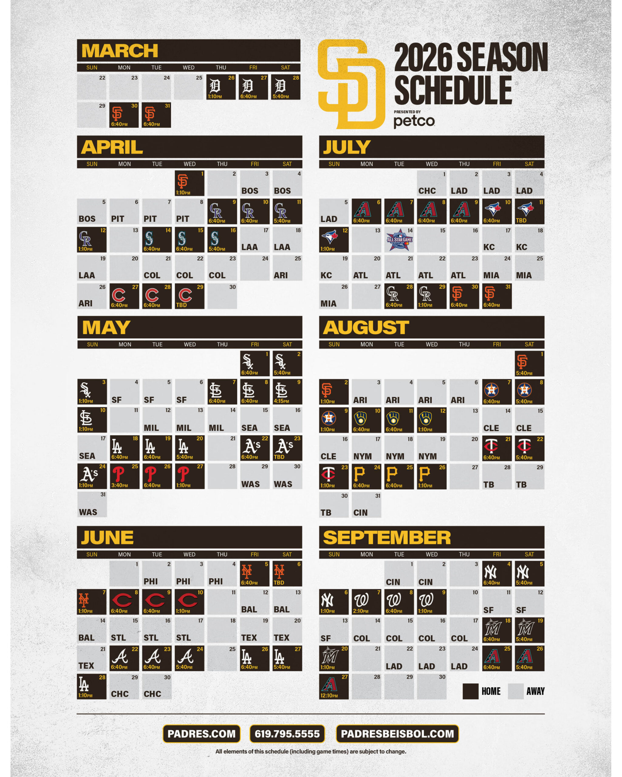 Padres Printable Schedule | San Diego Padres pertaining to San Diego Padres Schedule Printable