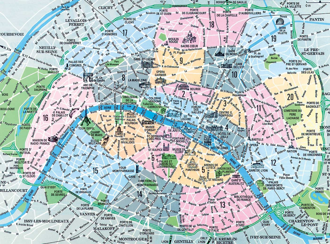 Paris Arrondissements Map | Interactive Guide To Paris within Printable Map of Paris France