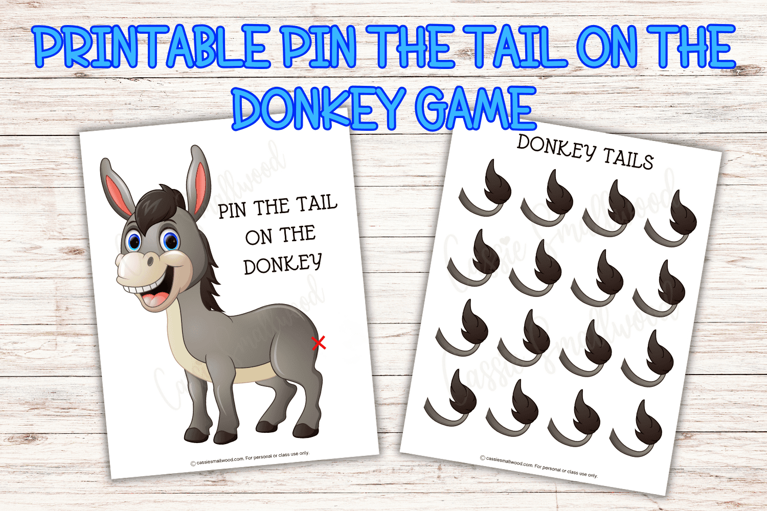 Pin The Tail On The Donkey Game Printable - Cassie Smallwood throughout Printable Pin the Tail on the Donkey Game
