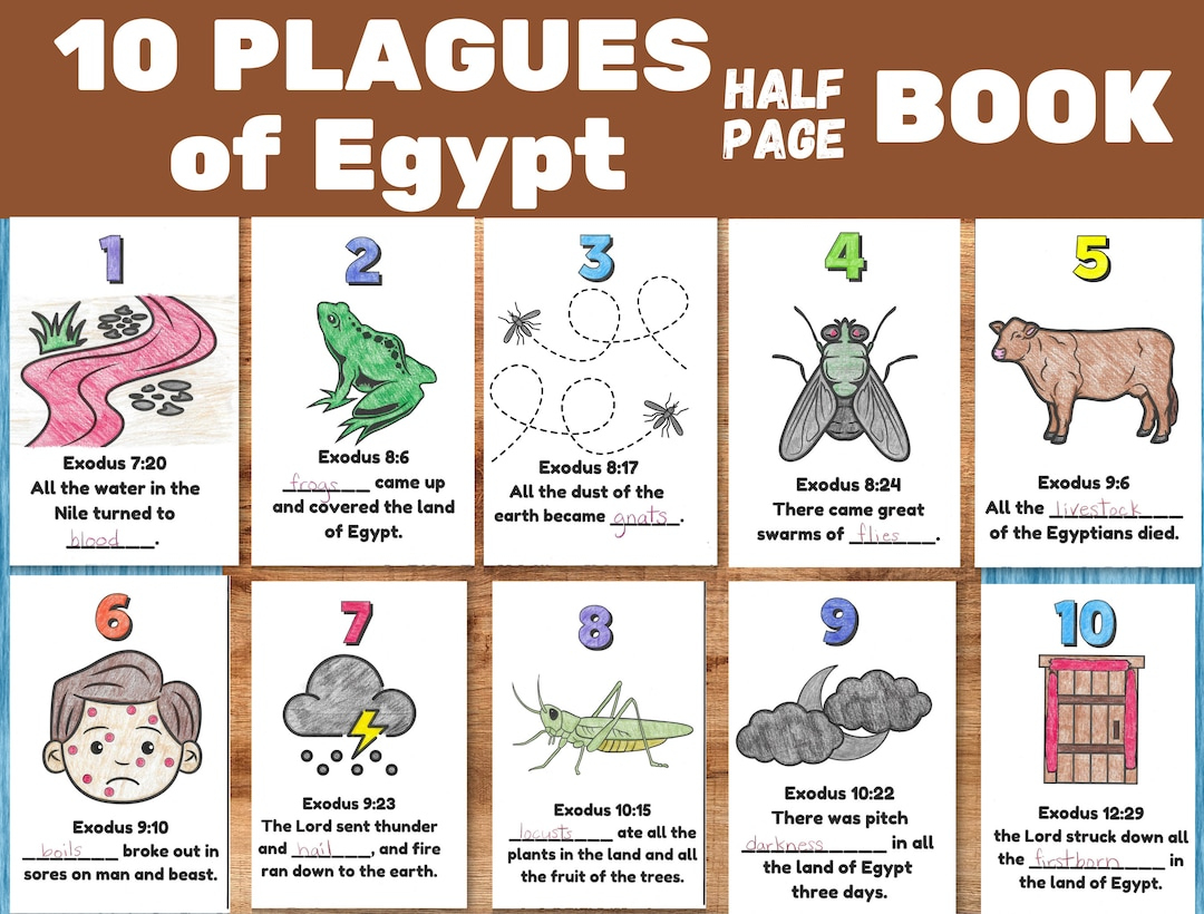 Plagues Of Egypt Printable Craft, Sunday School Lesson Activity in Printable 10 Plagues Of Egypt