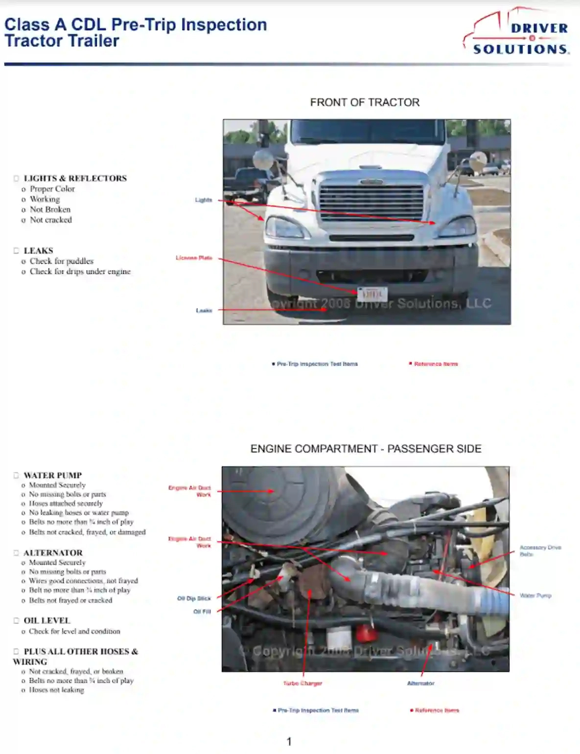 Pre Trip Inspection Checklist ≡ Fill Out Printable Pdf Forms Online with Printable Cdl Pre Trip Inspection Cheat Sheet