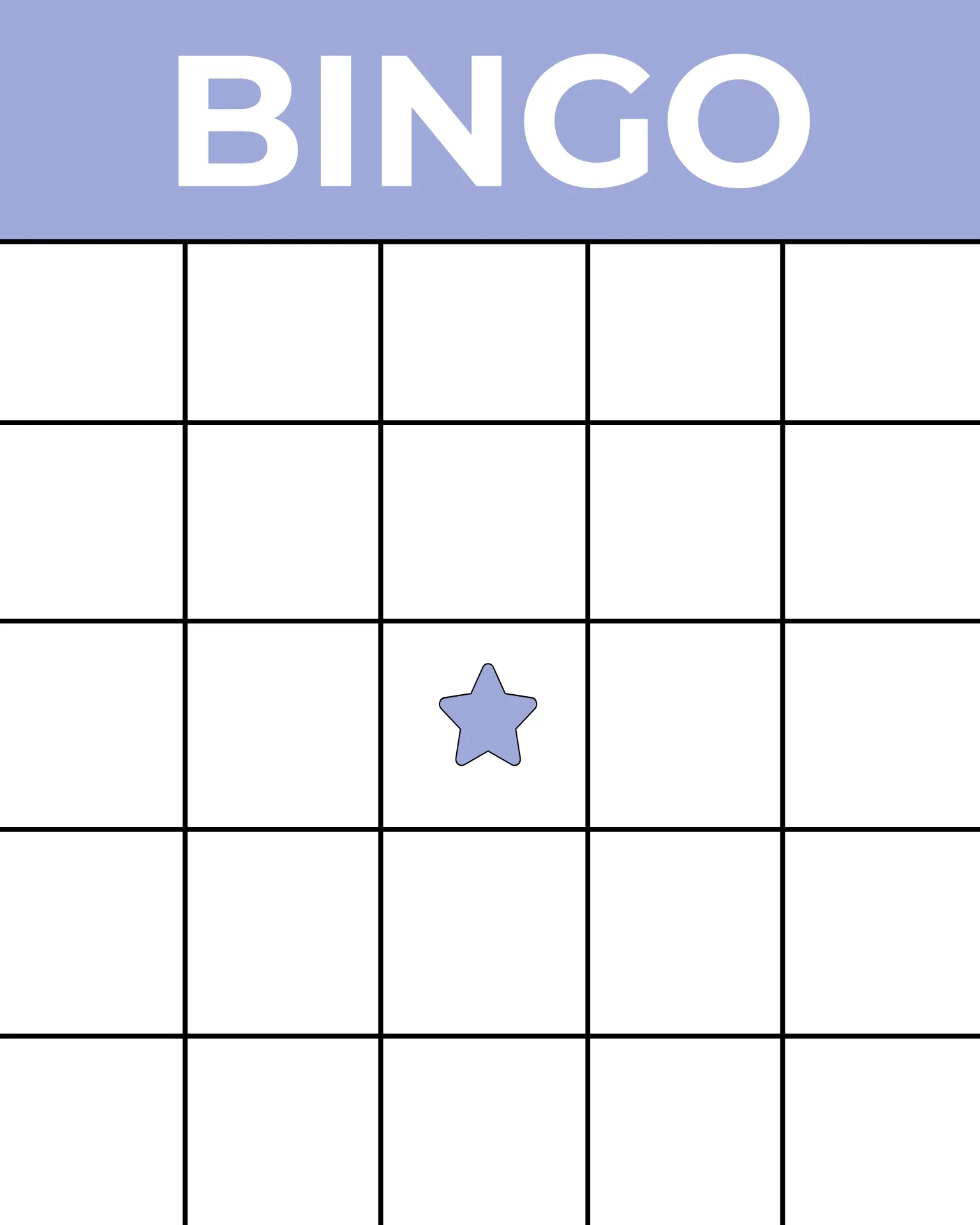 Printable Bingo Card Template — Kapwing in Blank Bingo Board Printable Free