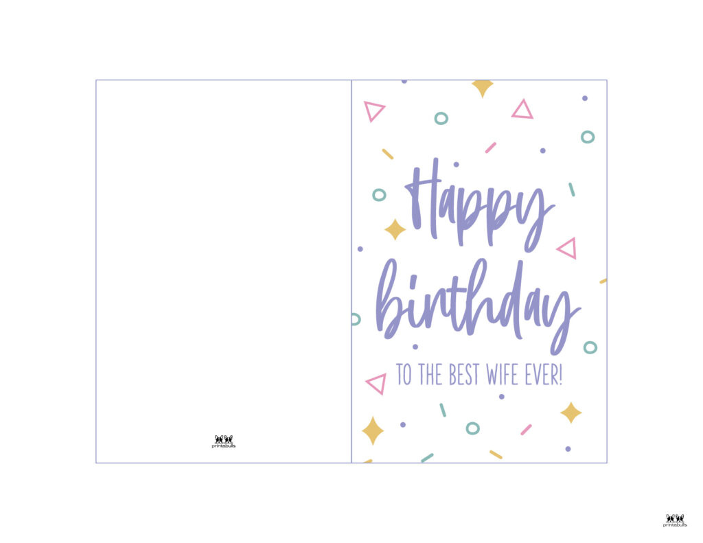 Printable Birthday Cards - 110 Free Birthday Cards | Printabulls intended for Printable Birthday Cards For Wife