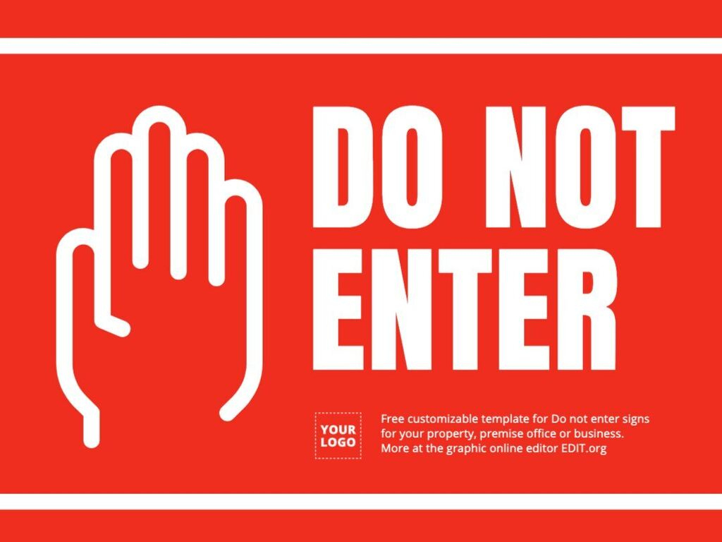 Printable Do Not Enter Sign Templates regarding Do Not Enter Signs Printable