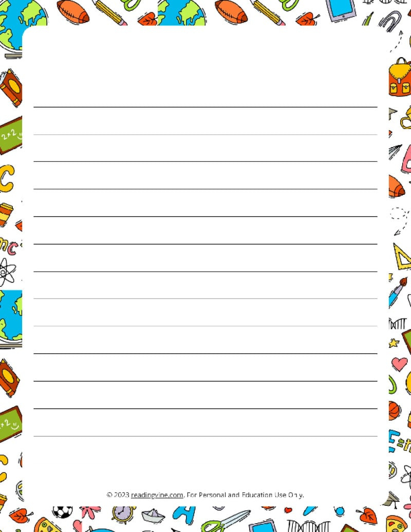 Printable Lined Paper - Over 100 Writing Paper Designs throughout Printable Lined Paper For Writing