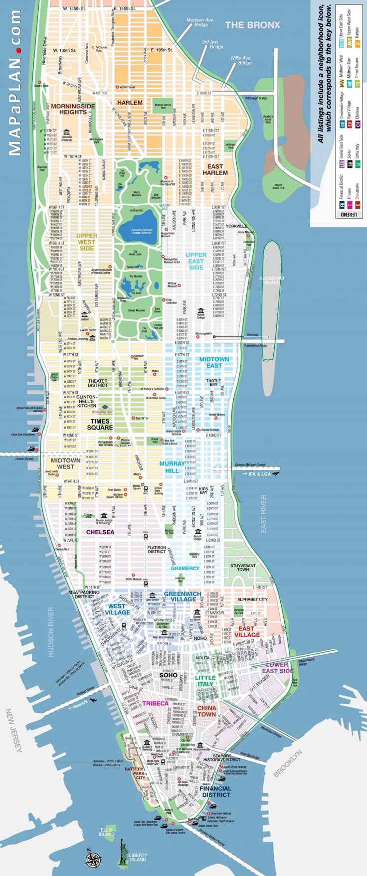 Printable Map Of Manhattan - Free Printable Map Of Manhattan Nyc throughout New York City Map Printable