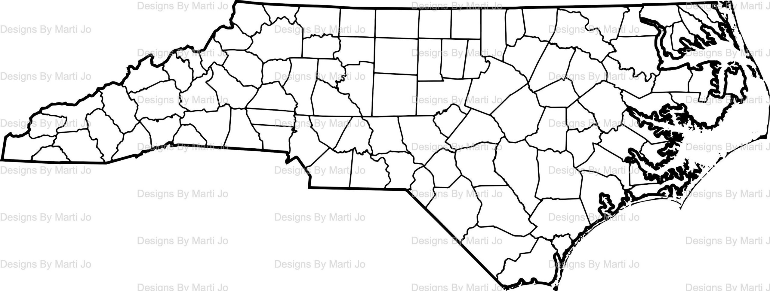 Printable North Carolina Map | Printable Nc County Map | Digital in Printable Map Of North Carolina