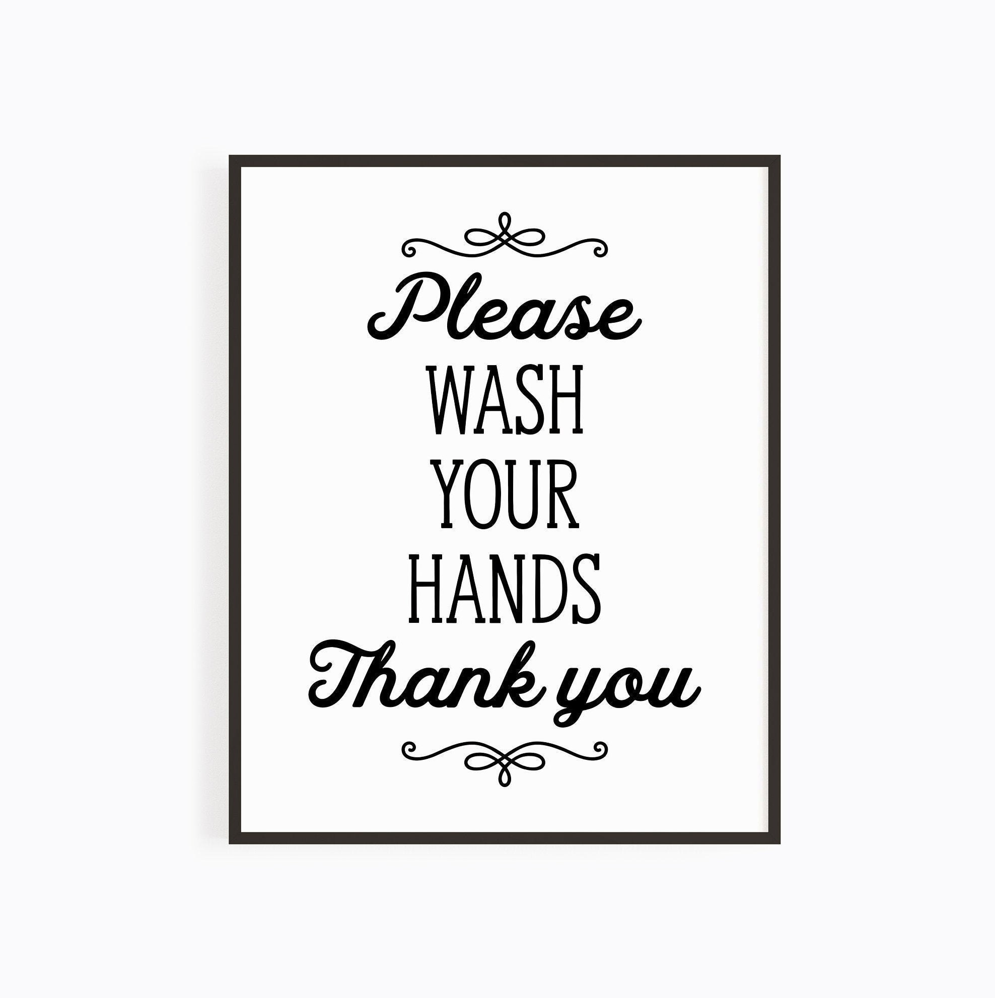 Printable Please Wash Your Hands Sign | Office Sign | Personal intended for Wash Your Hands Sign Printable