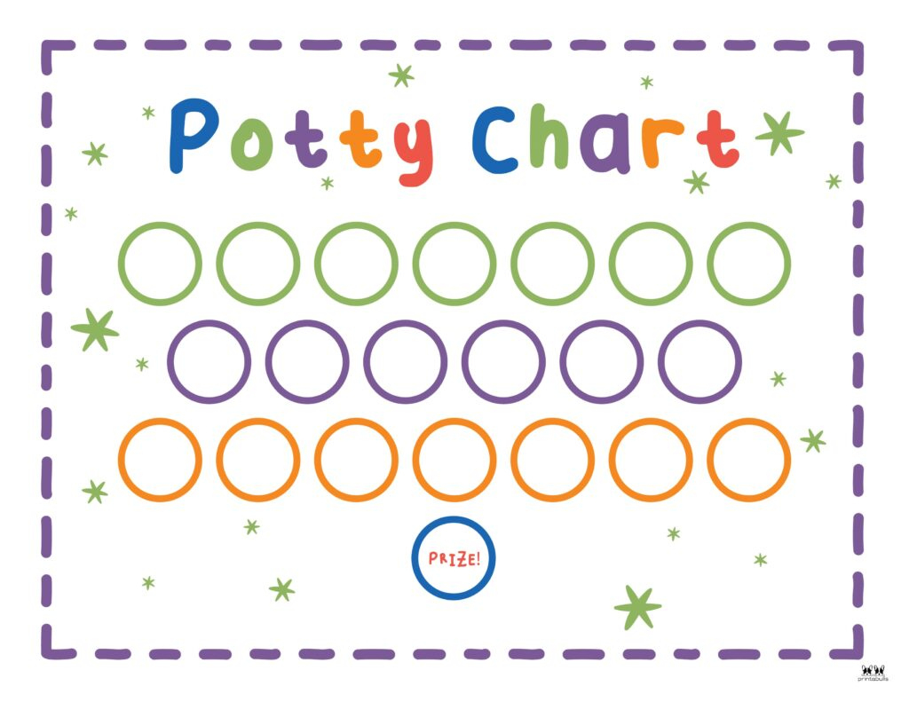 Printable Potty Training Charts - 20 Pages | Printabulls regarding Printable Potty Chart For Stickers