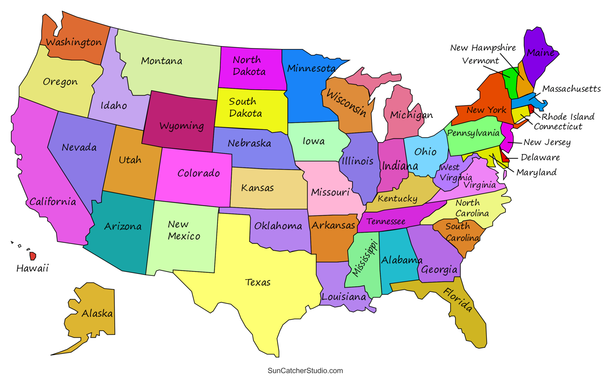 Printable Us Maps With States (Usa, United States, America) – Diy for Us Map of States Printable