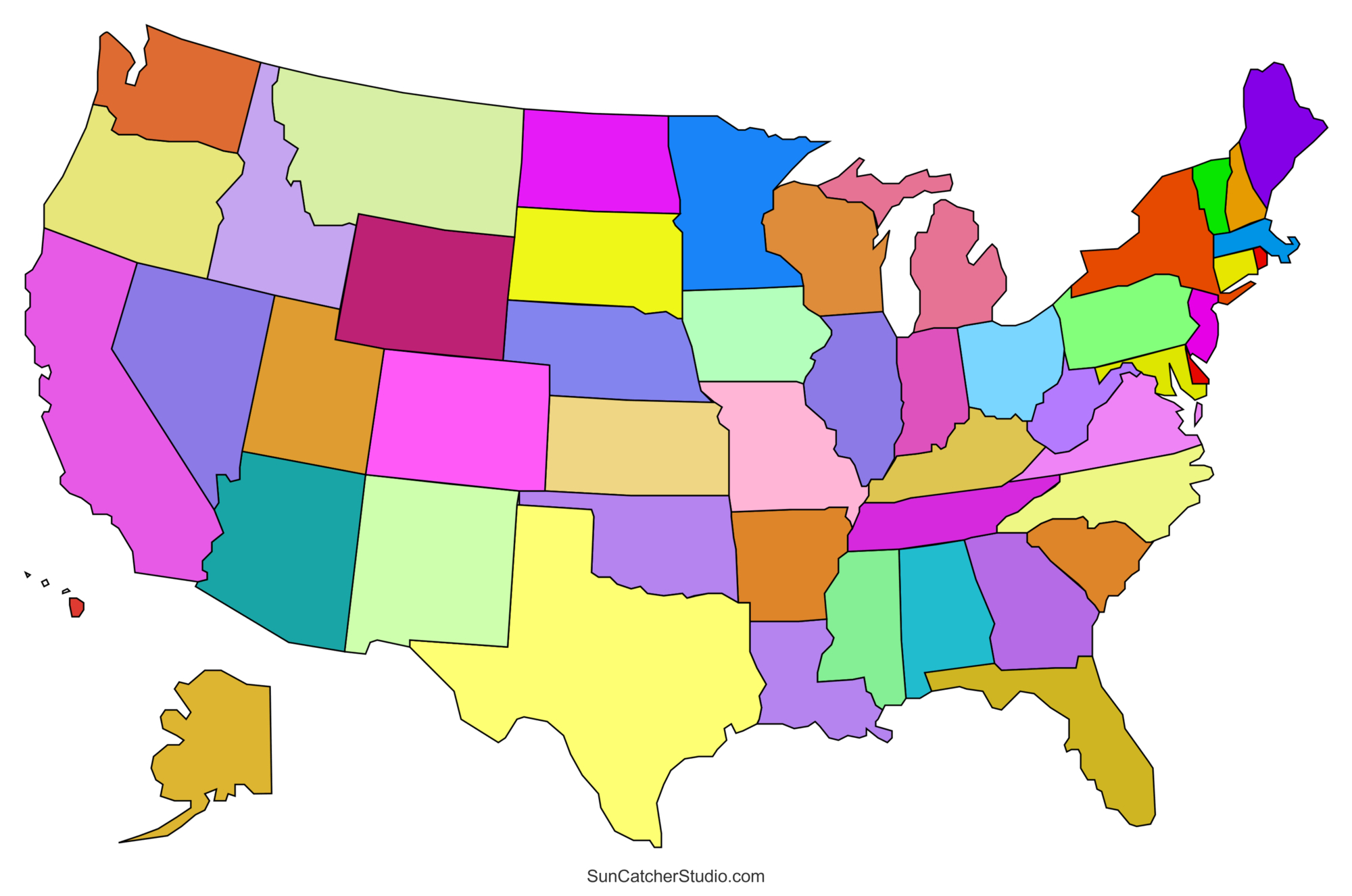 Printable Us Maps With States (Usa, United States, America) – Diy regarding Printable Map Of United States