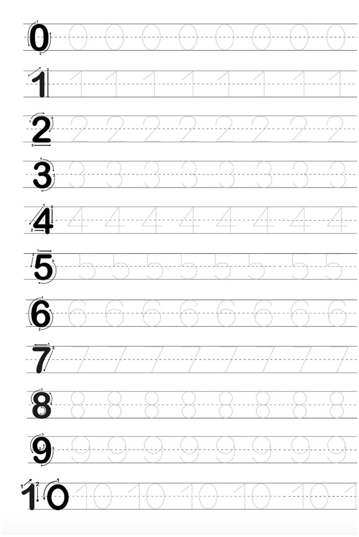 Printable Worksheets For Tracing Letters & Numbers for Free Printable Traceable Letters and Numbers