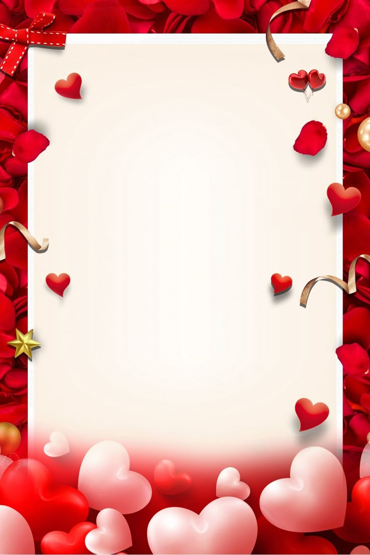 Red Rose Love Heart 520 Valentines Day Poster Background Wallpaper regarding I Love You Backgorund A4 Size Printable Pinterest