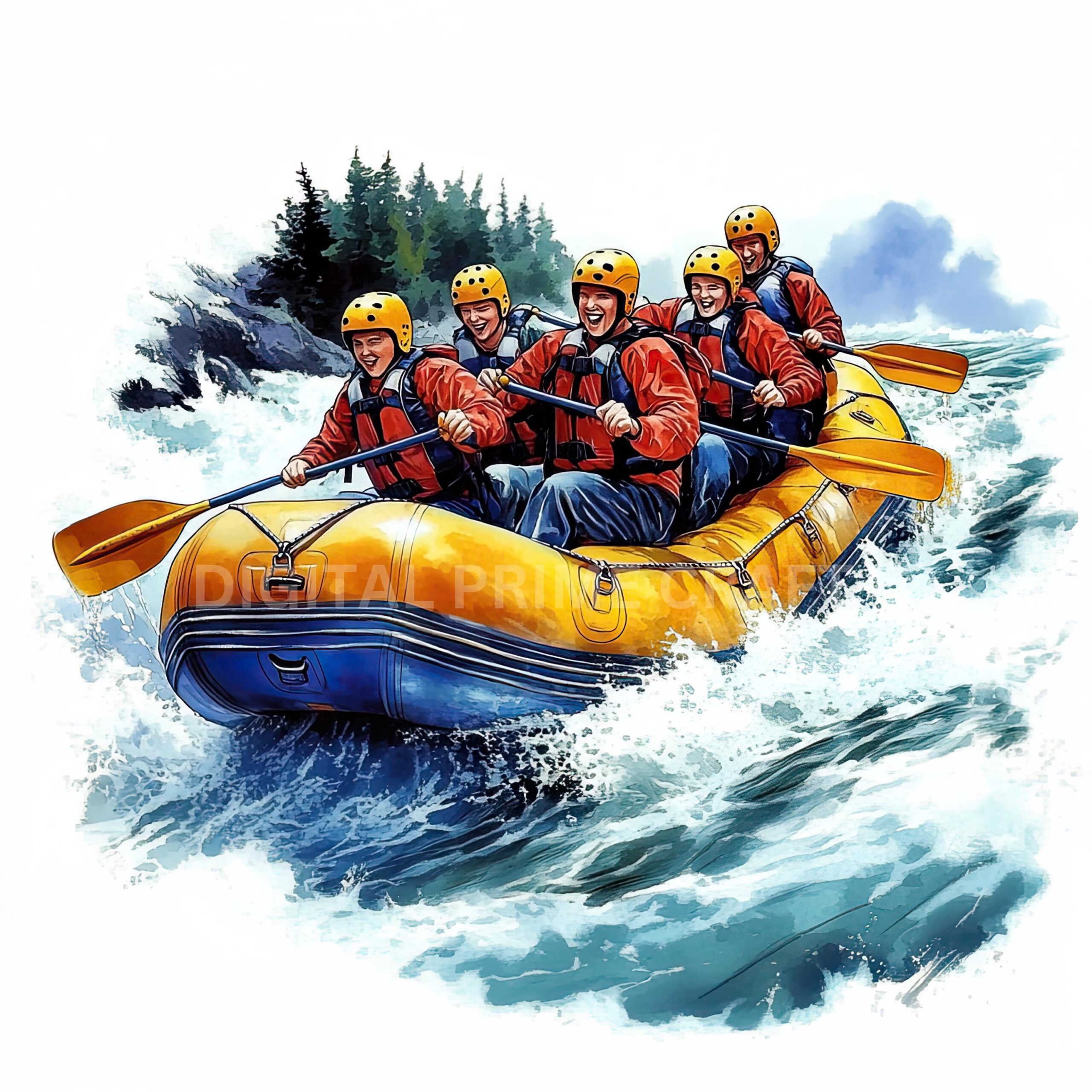 River Rafting Art - Etsy Sweden pertaining to 3d Printable Rafting Whitewater Parts