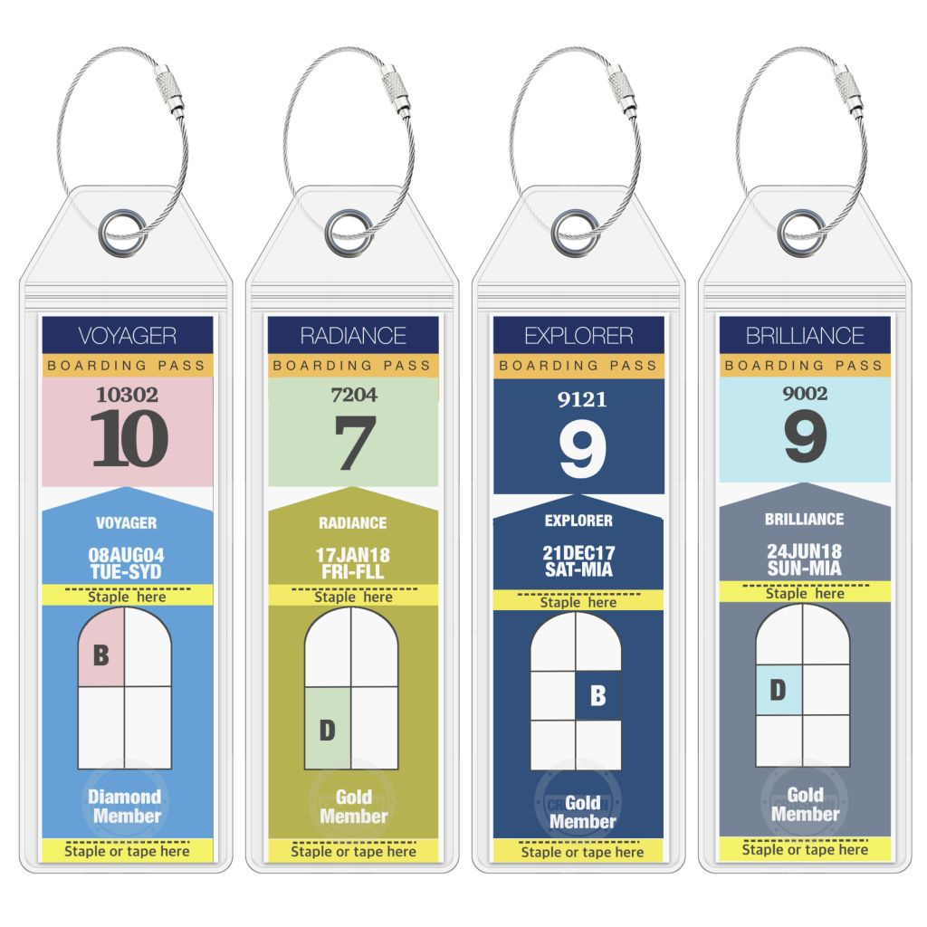 Royal Caribbean Cruise Luggage Tags [4 Pack] Fits All Royal pertaining to Printable Luggage Tags Royal Caribbean