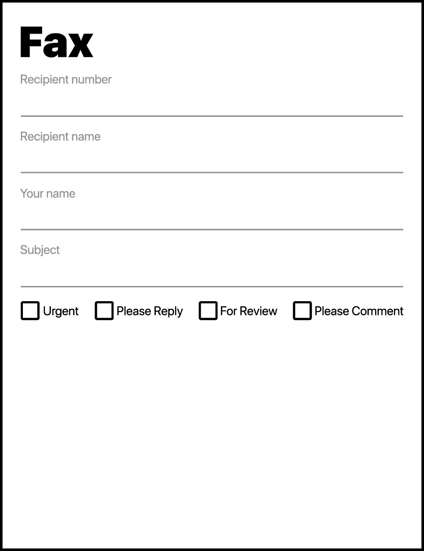 Simple Fax Cover Sheet Pdf Template regarding Printable Fax Cover Sheet Template