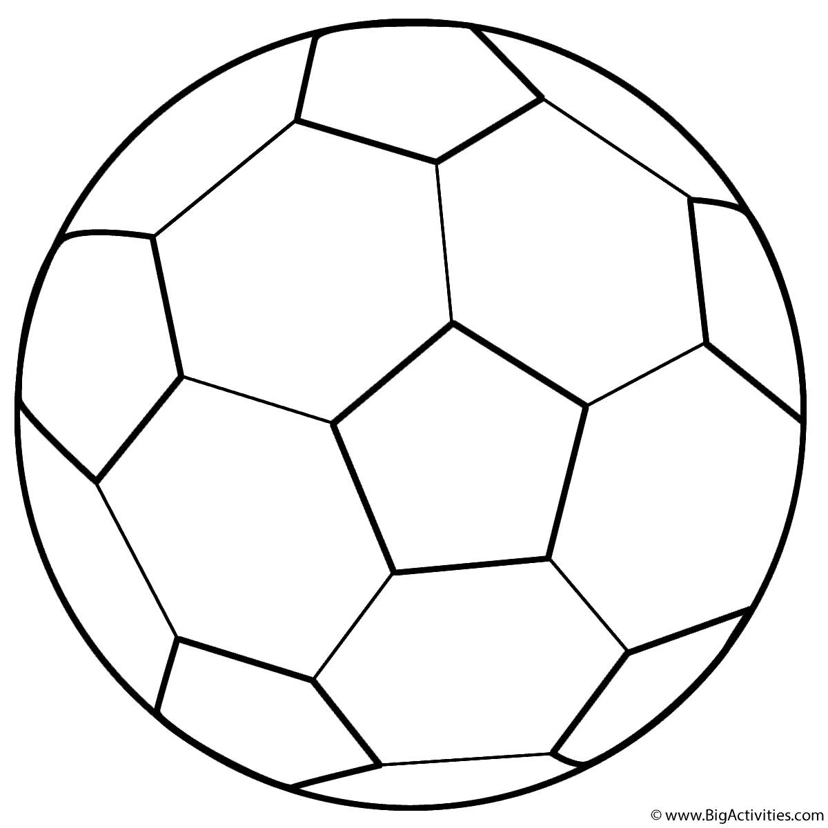 Soccer Ball - Coloring Page (Sports) throughout Printable Picture of a Soccer Ball
