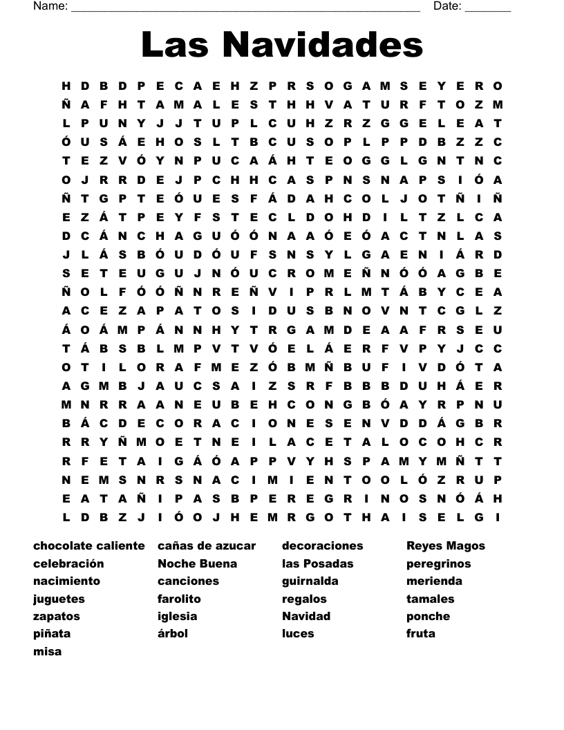 Spanish Word Search - Wordmint regarding Spanish Word Search Puzzles Printable
