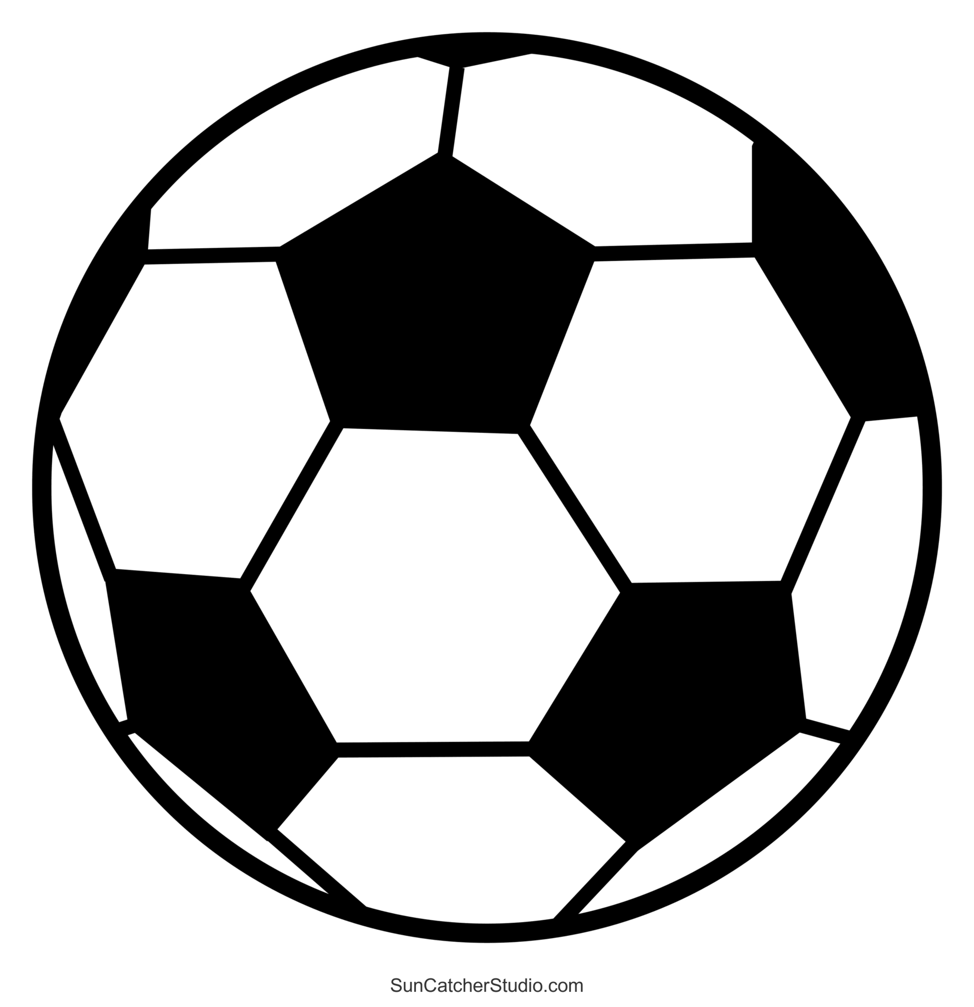 Sports And Ball Patterns And Clip Art (Printable Stencils) – Free with Printable Picture of a Soccer Ball