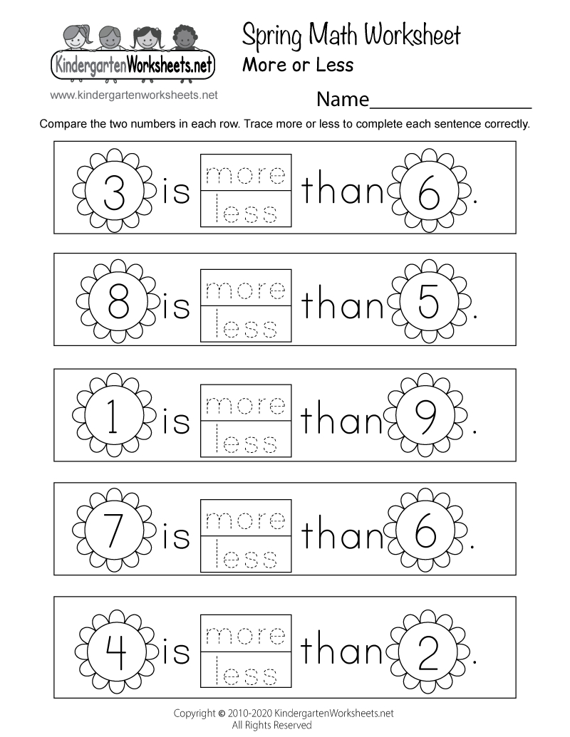 Spring Math Worksheet - Free Printable, Digital, & Pdf pertaining to Free Printable Math Kindergarten Worksheets