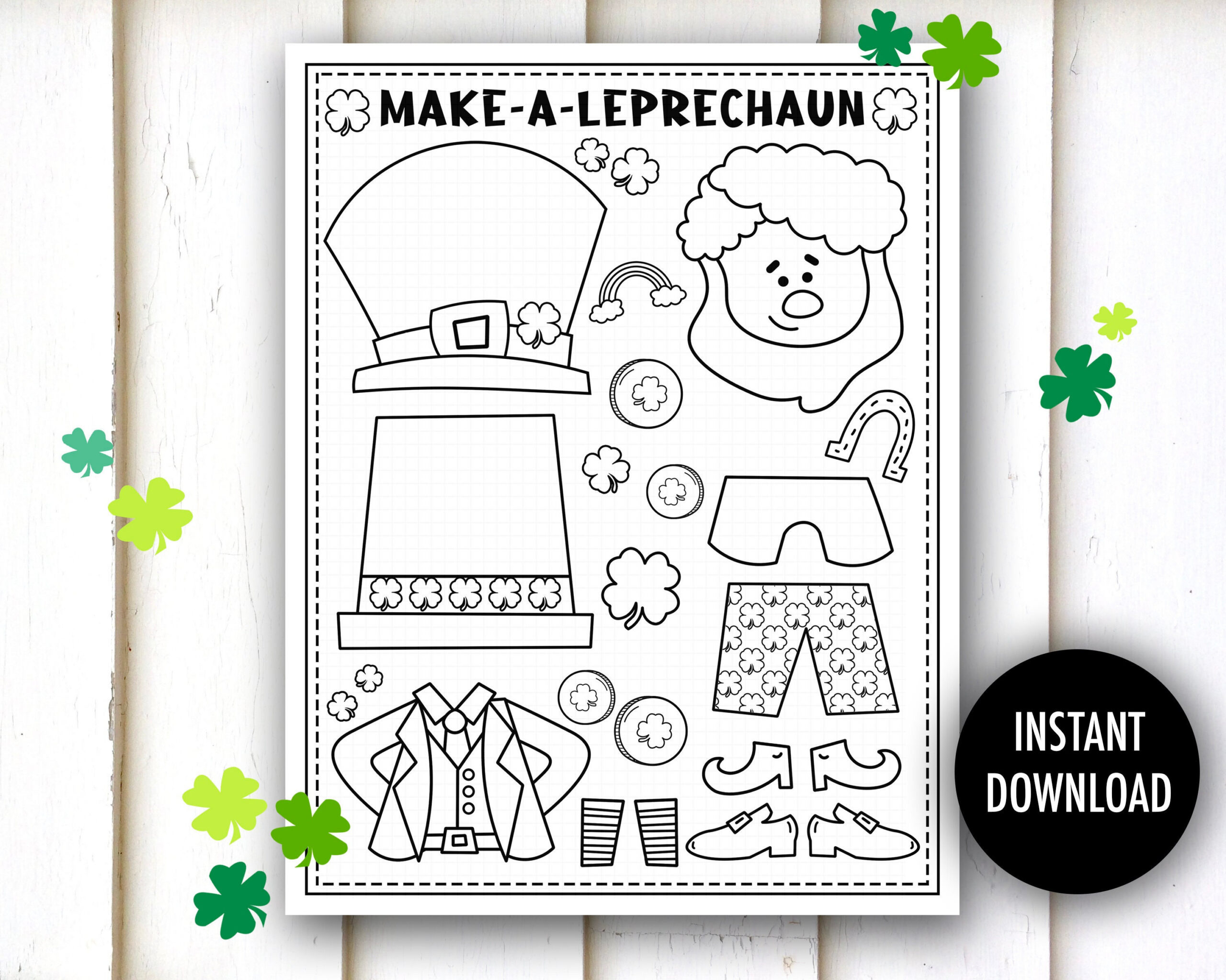 St. Patrick'S Cut And Paste Printable - "St. Patricks Crafts pertaining to St Patricks Day Crafts Printable