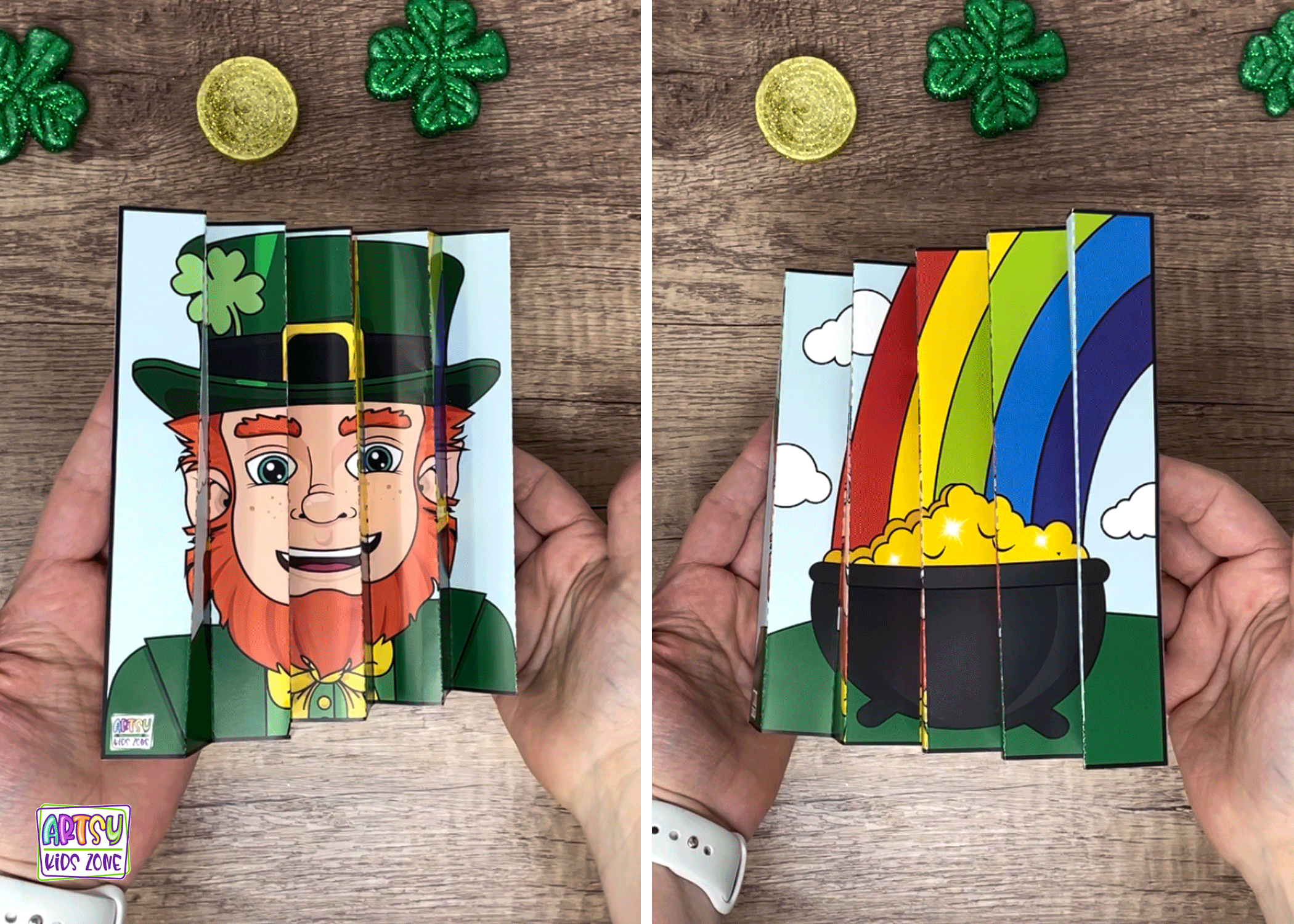 St. Patrick'S Day Agamograph Template in Printable St Patrick'S Day Crafts