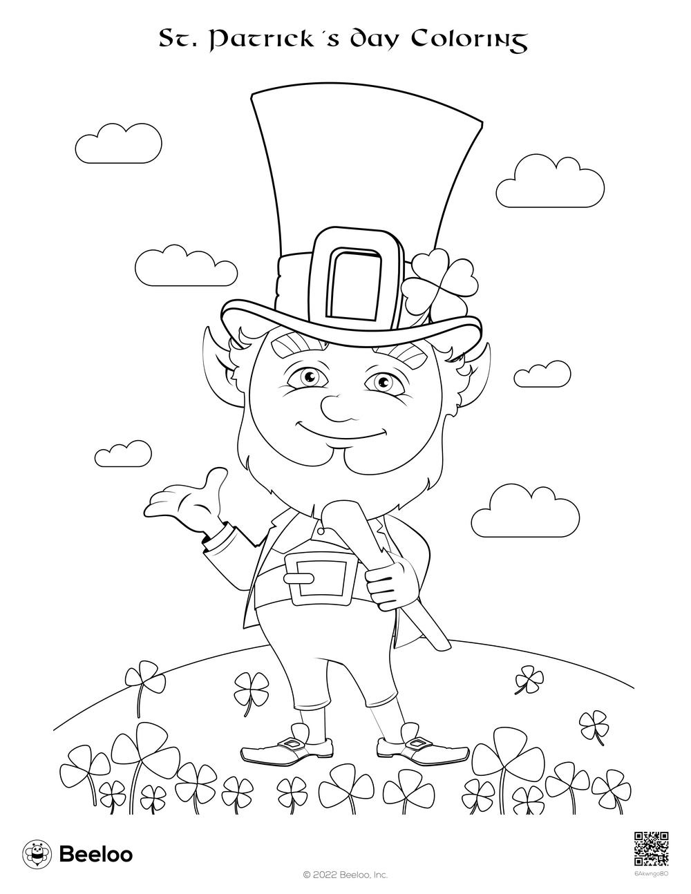 St. Patrick'S Day Coloring • Beeloo Printable Crafts And with regard to Printable St Patrick'S Day Crafts
