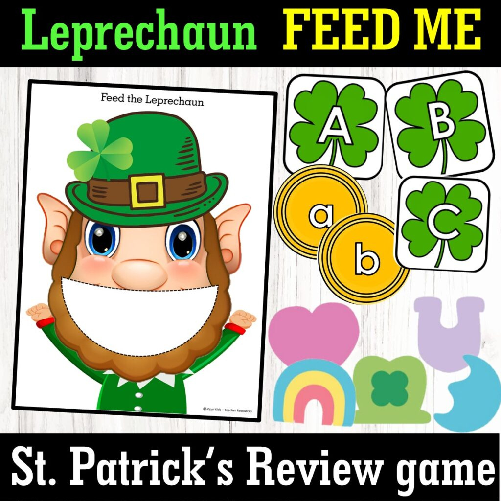 St. Patrick'S Day Leprechaun Feed Me Review Game - Zippi Kids intended for Find The Leprechaun Printable Tpt