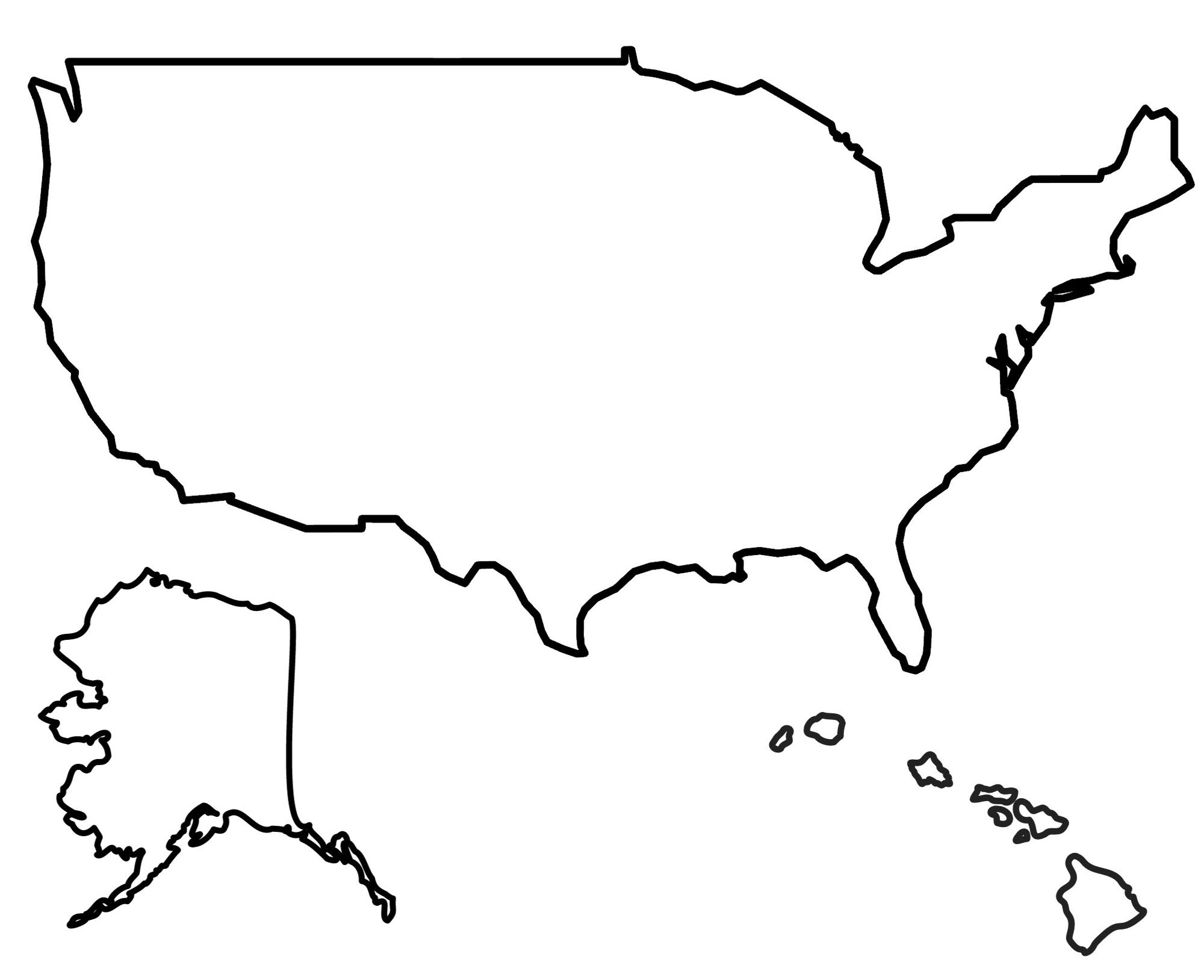 State Outlines: Blank Maps Of The 50 United States - Gis Geography with regard to Blank Printable Map of USA