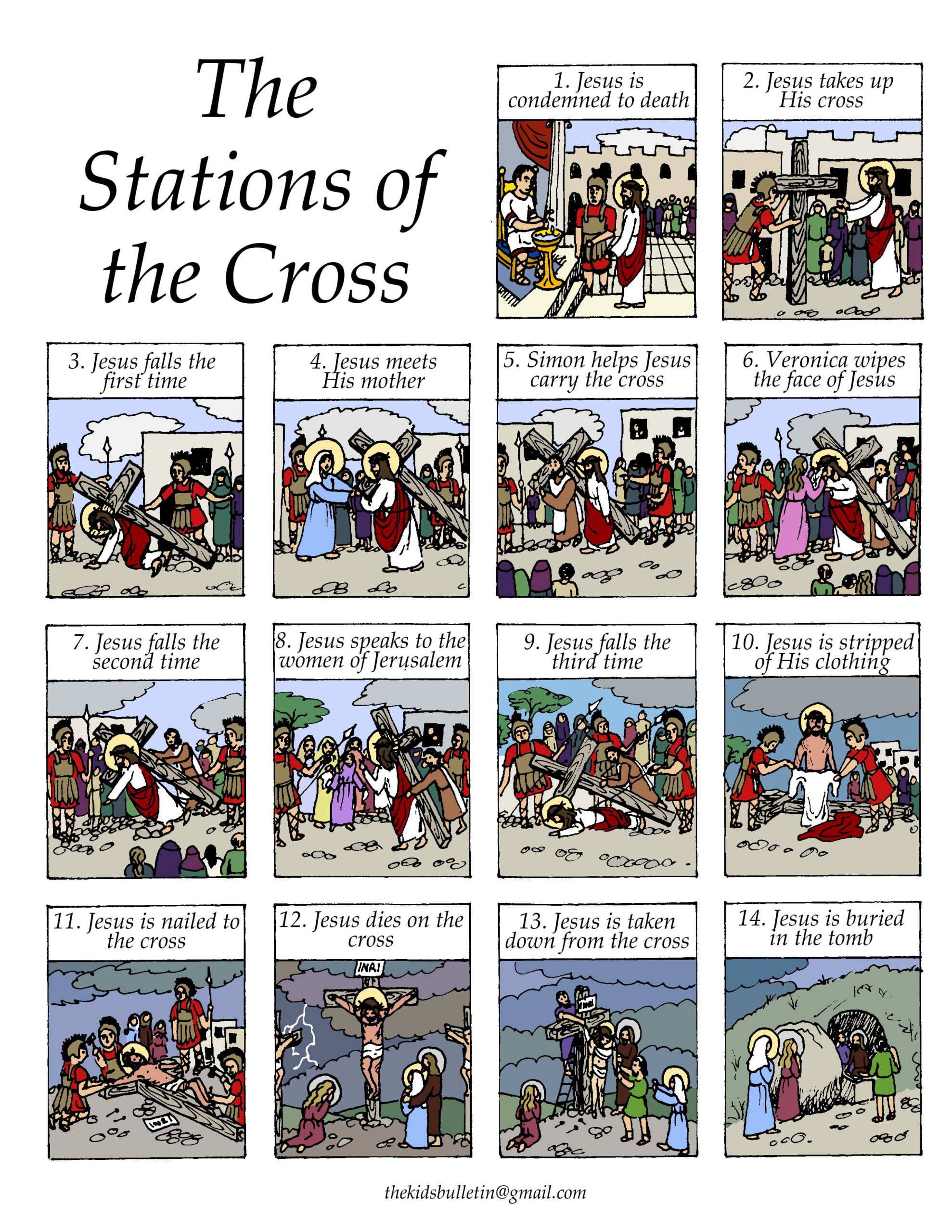 Stations Of The Cross – The Kids' Bulletin in The Stations Of The Cross Printable