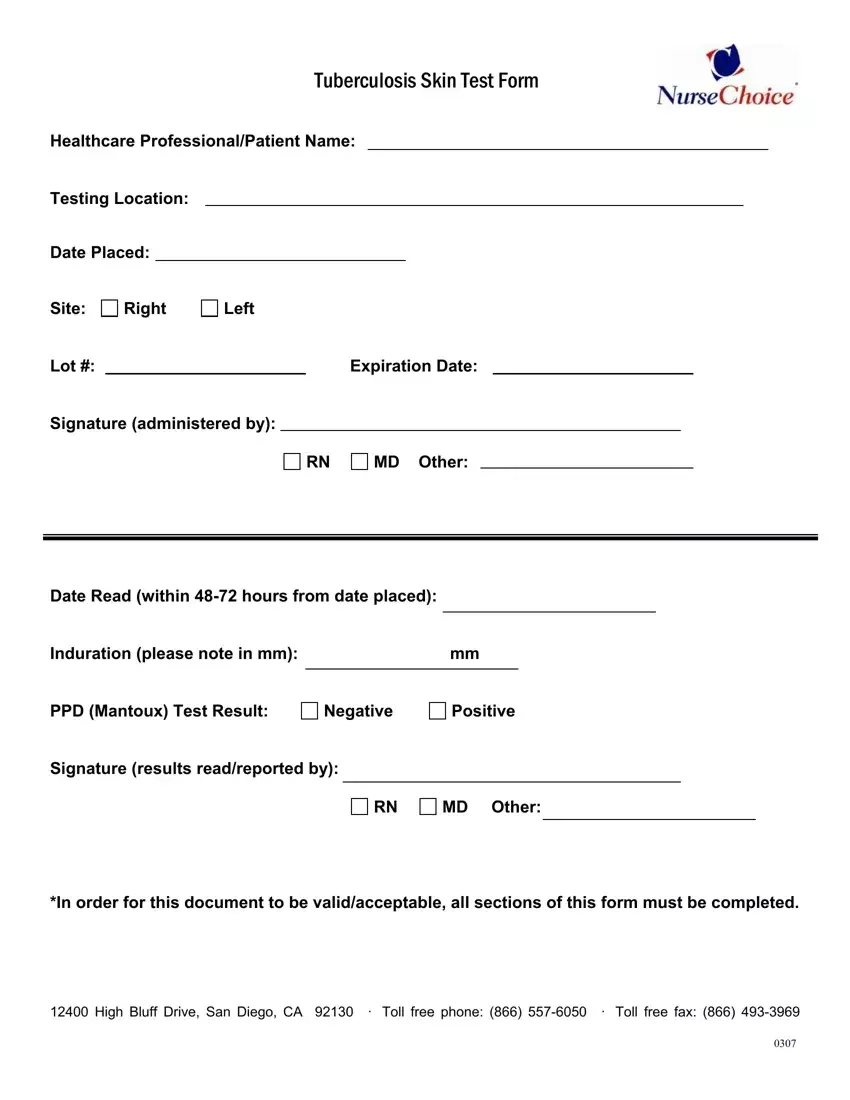 Tb Skin Test Form ≡ Fill Out Printable Pdf Forms Online regarding Blank Free Printable Tb Test Form