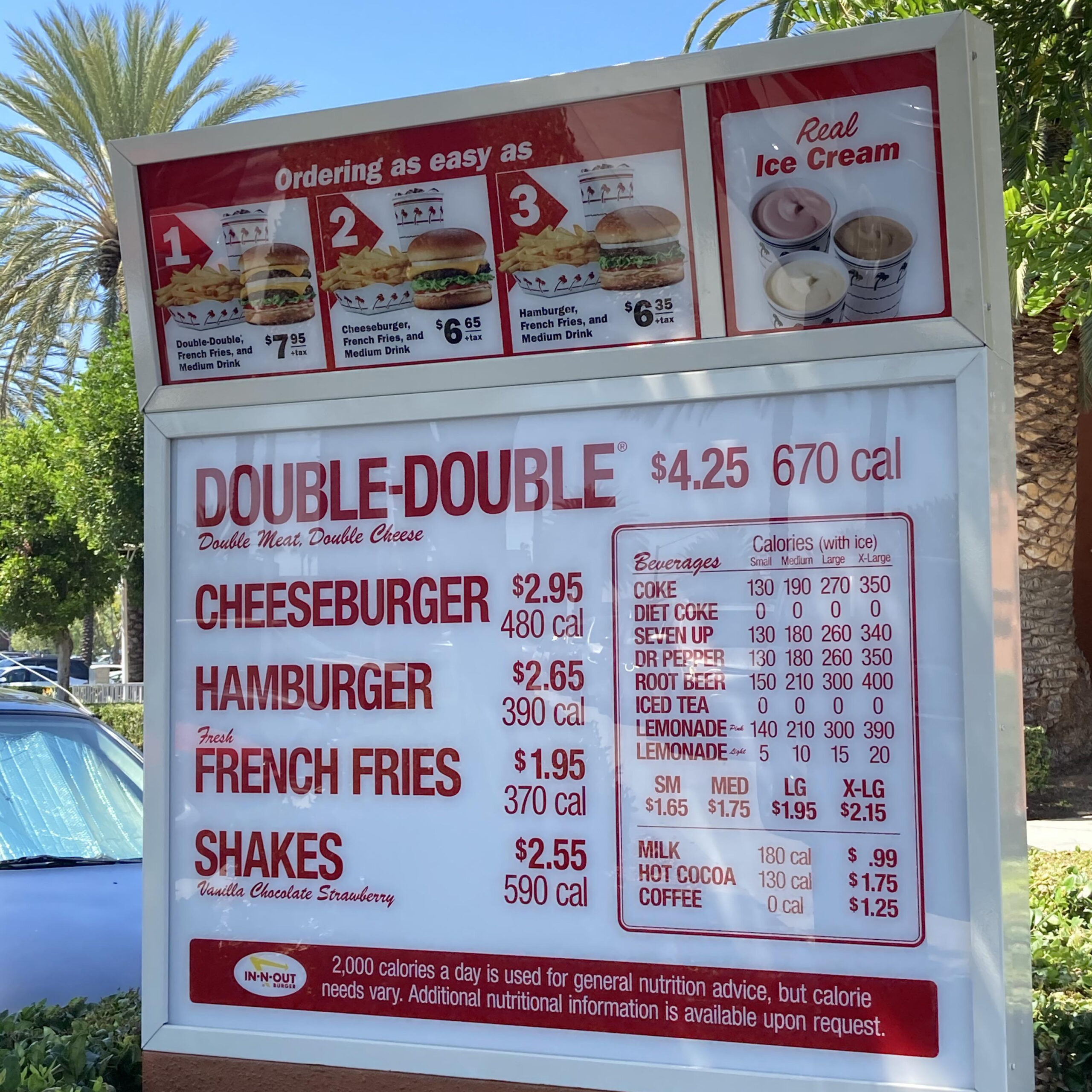 This Is The Drive-Thru Menu At In-N-Out Burger : R/Innout with regard to In And Out Printable Menu