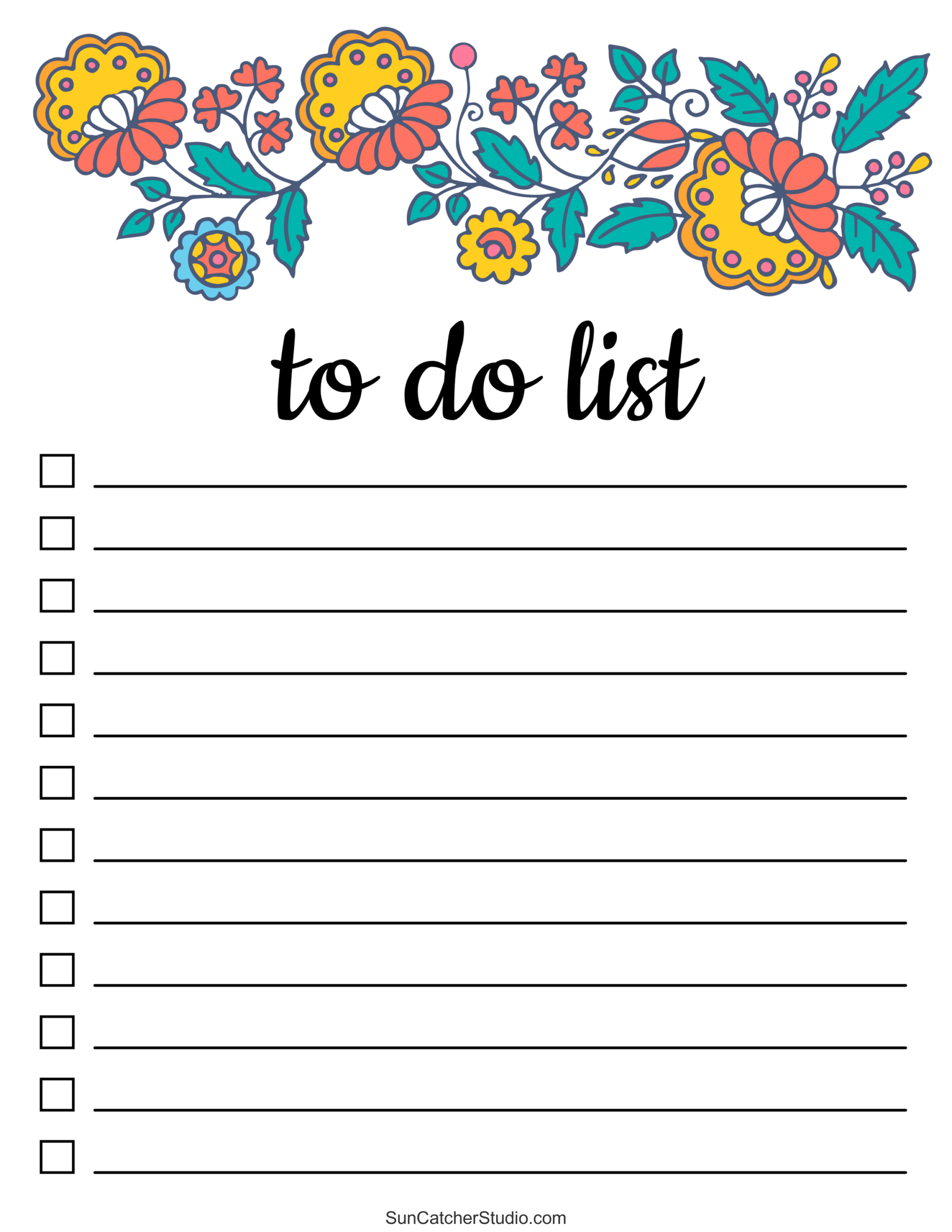 To Do List (Free Printable Pdf Templates) – Things To Do – Free in Cute Printable To Do List Free